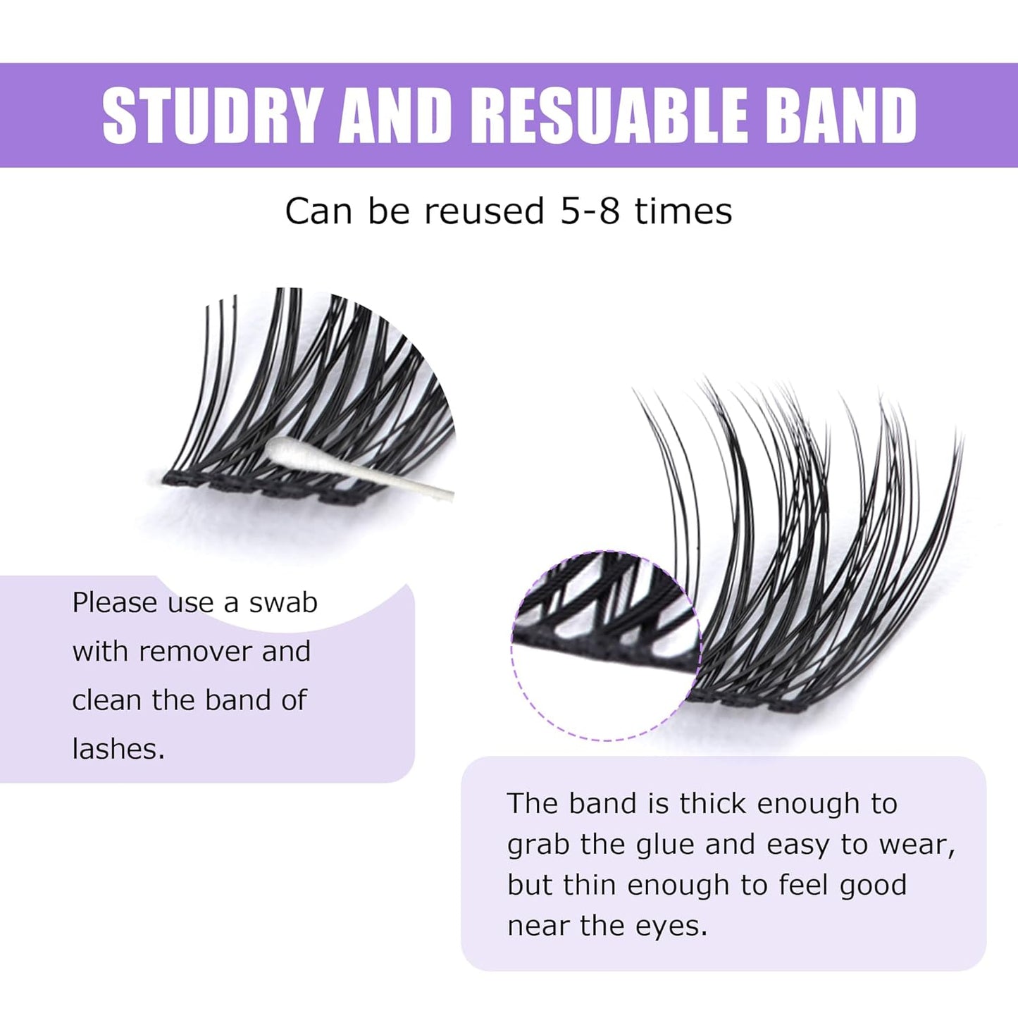 GAQQI Lash Clusters, GQ19 False Eyelashes DIY Lash Extensions C Curl Cluster Lashes 120PCS 12MM Only, Natural and Wispy Individual Lash Wisps (GQ19,12mm,C Curl )