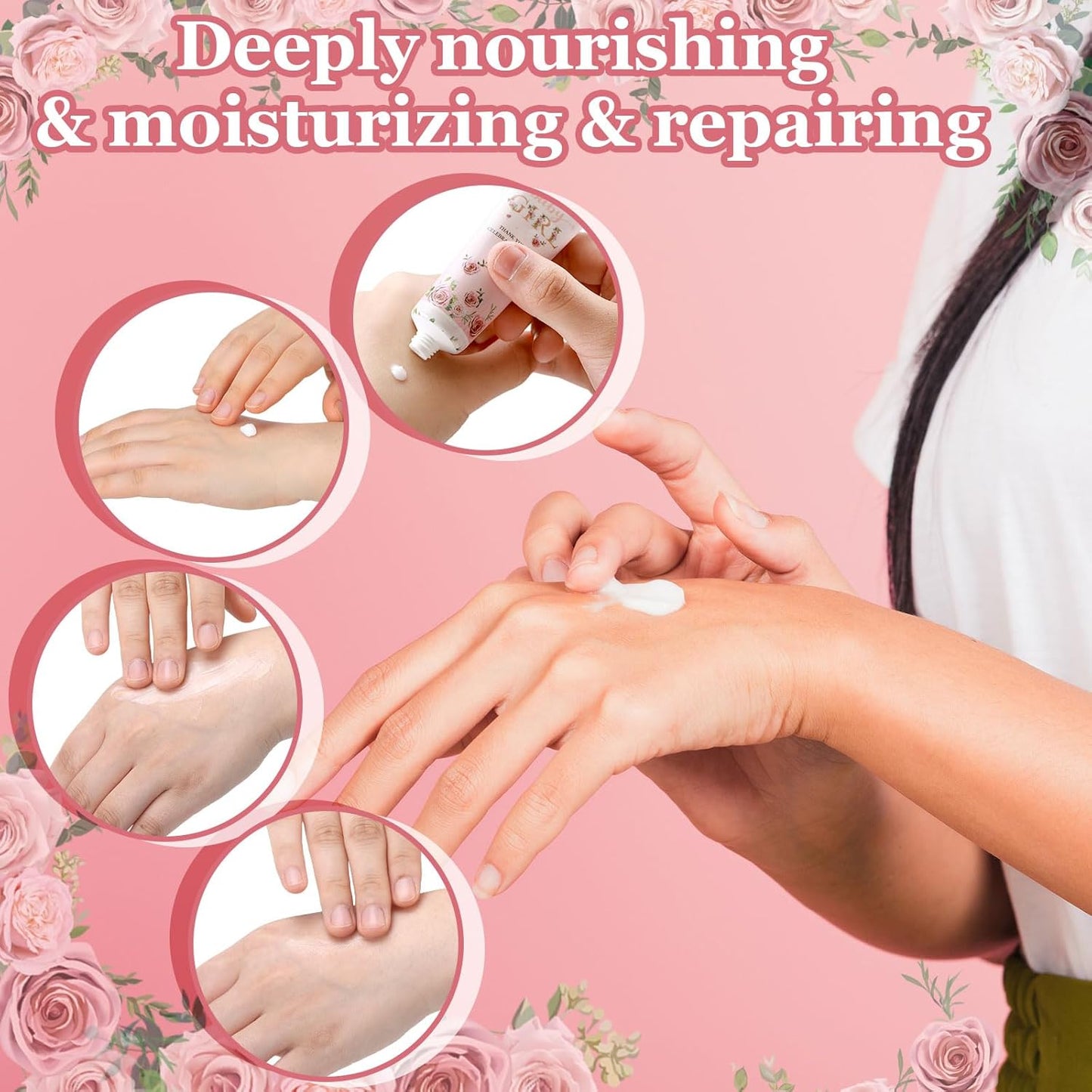 48 Sets Baby Shower Hand Cream Party Favors for Guests Gift Bulk Travel Size Hand Lotion Set for Baby Shower Wedding Christmas(Girl)