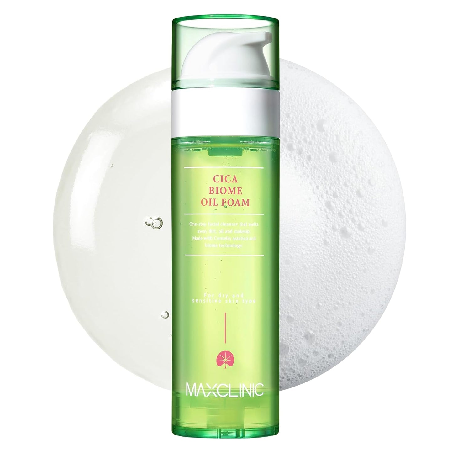 [K-Beauty] Cica Biome Oil to Foam - All-in-One Korean Face Wash OilBased Foaming Facial Cleanser - Deeply Hydrating & Moisturizing Makeup Deep Cleansing Oil for Sensitive Skin (3.88 fl oz)