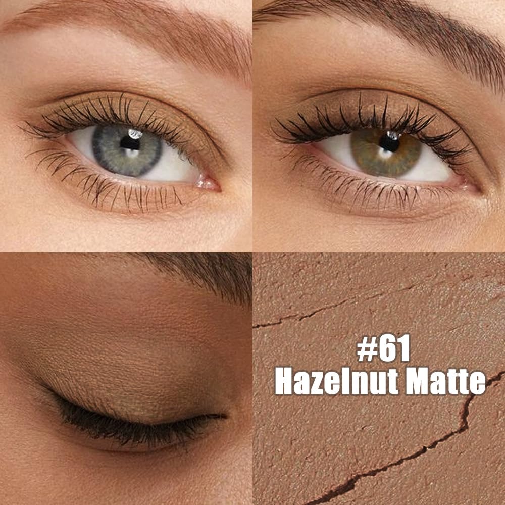 Kaely Cream Eye Shadow Sticks, Hazelnut Matte Eyeliner Pencil Eyeshadow Palette Makeup, Eye Highlighter Brightener Stick for Older Women Waterproof Pigmented, sombras para ojos, New-61