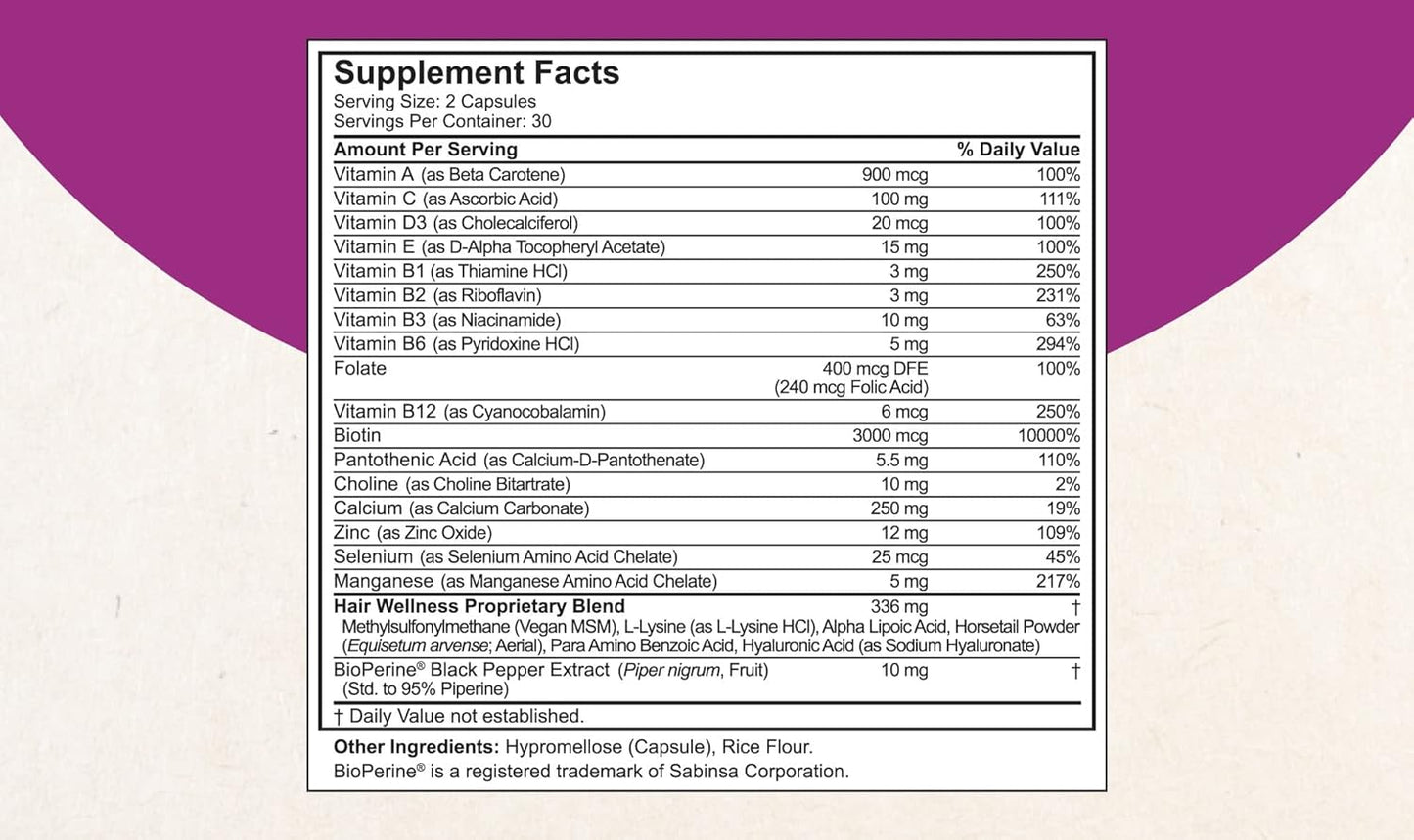 HairXtra - Hair Regrowth Vitamin for Faster Hair Growth - Hair Growth Vegan Capsules - Hair Thickening with Biotin, Zinc, MSM, B Vitamins, Choline - Hair Supplement, Hair Regrowth Capsules - Pack 2