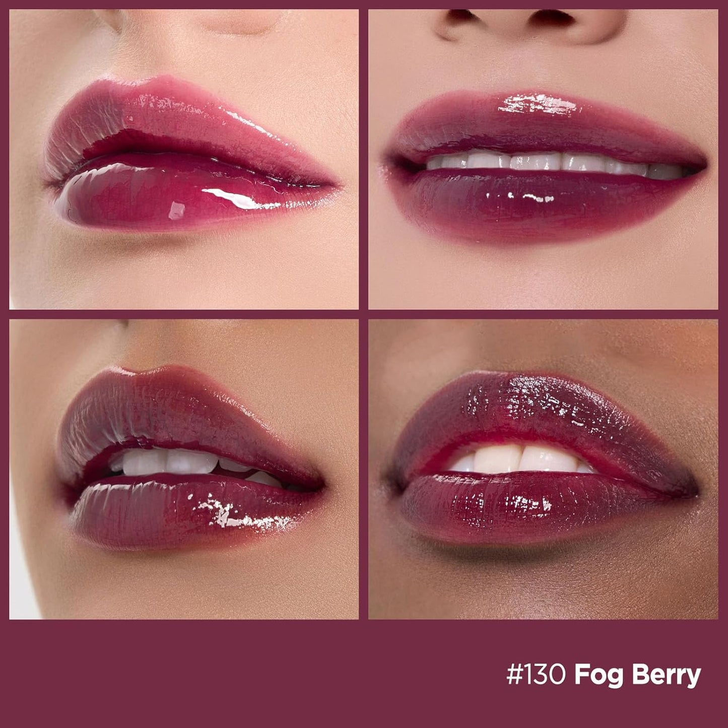 Laka Fruity Glam Lip Tint Mini, Glowing Lip Stain with Wide Color Spectrum, Hydrating & Lightweight Texture, Long-Lasting Bold Stain, Non-Sticky, Vegan, K-Beauty (#130 Fog Berry)