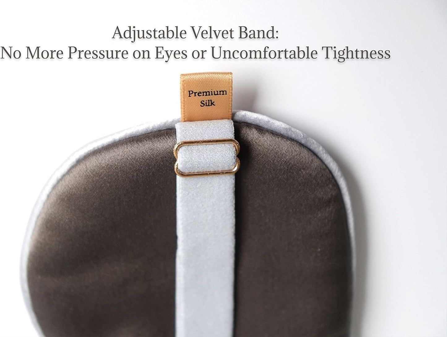 Premium Handcrafted 25 Momme Mulberry Silk Eye Mask for Sleeping (Natural White)