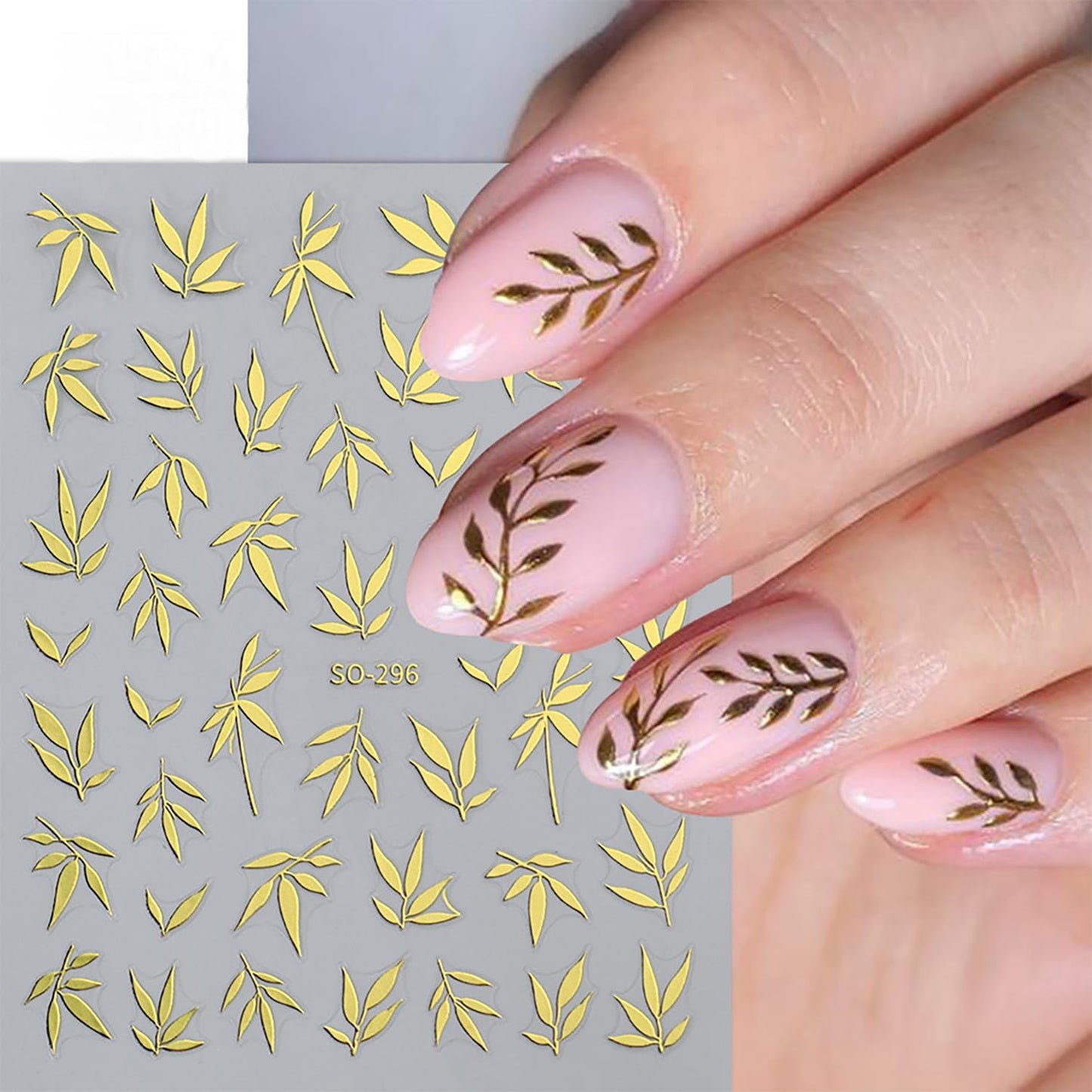 5 Sheets Bamboo Nail Art Stickers 3D Self -Adhesive Colorful Bamboo Nail Decals Holographic Gold Silver Blue Green Orange Nail Sticker Unique Chinese Style Nail Decoration for Women Manicure Supplies