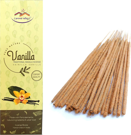 Vanilla Incense Sticks - Traditional Handcrafted Masala Incense - 40 to 50 Sticks Approx.