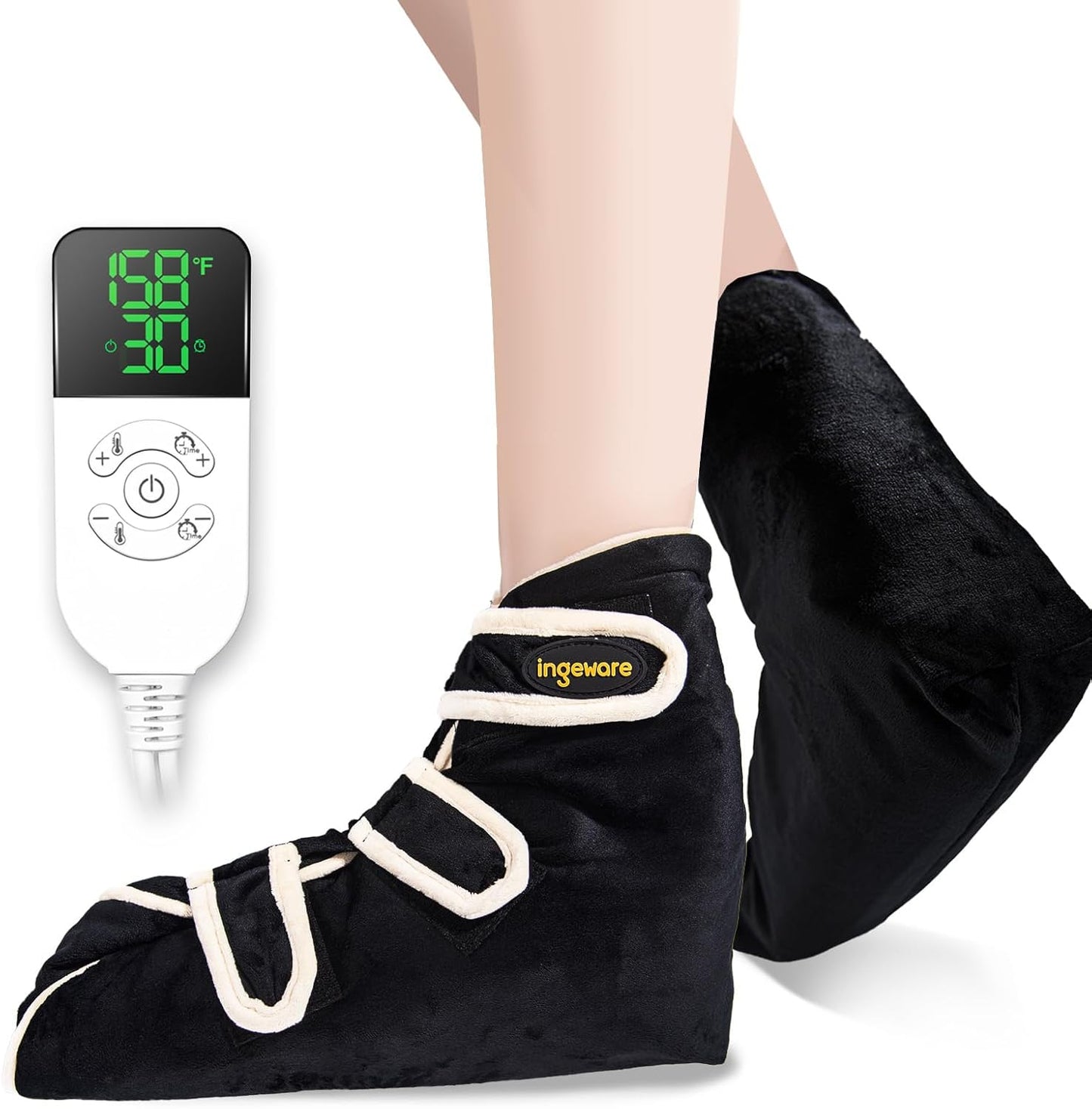 Electric Heating Pad for Women Men, Pain Relief Heated Arthritis Gloves, Heating Mittens with 30-90min Timer, 86-158℉ Adjustable Temperature Shut Off (New Version for feet)