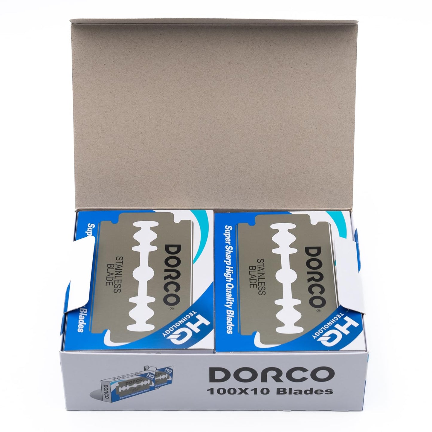 Dorco ST300 Platinum Extra Double Edge Razor Blades 1000 Count, Premium Stainless Steel Shaving Blades, Super Sharp for Smooth, Precise Shave