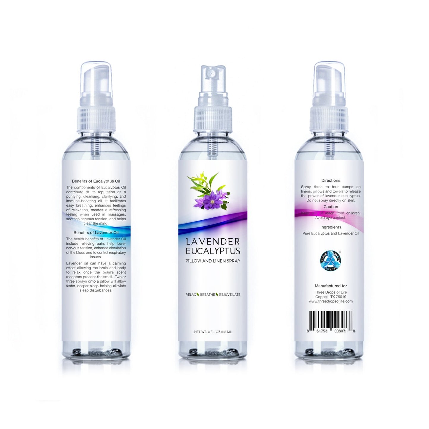 Original Lavender Eucalyptus Pillow and Linen Spray, Best Home Essential Oil Mist to Relax The Body, Fresh Clean Smell (Lavender Eucalyptus, 4oz)