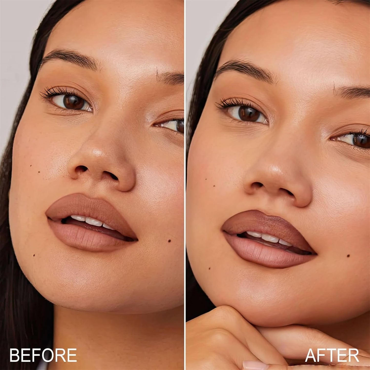 OETUIOW Lip Stain Peel Off, Lip Liner Moisturizing Long-Lasting & Waterproof, Transfer Proof & Plumping, Non-Stick Cup, Black Color