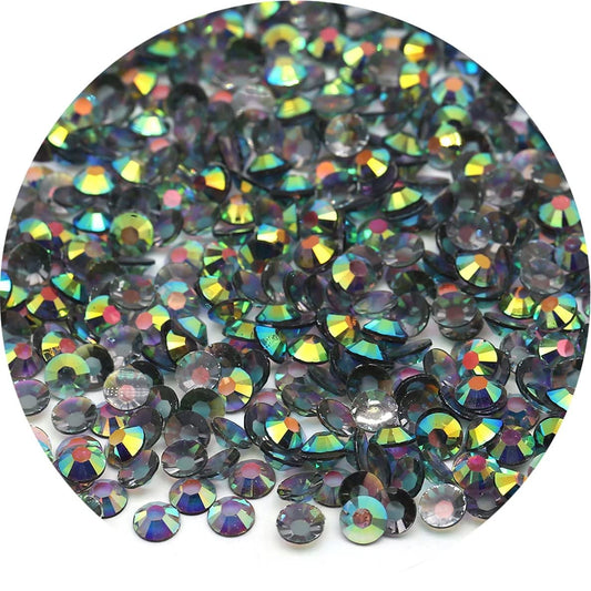 4500 Pcs SS6 2mm AB Flatback Rhinestones for Nails Art Crafts Transparent Glitter Round Gems Crystals DIY Clothes Shoes(Clear Light Grey AB)
