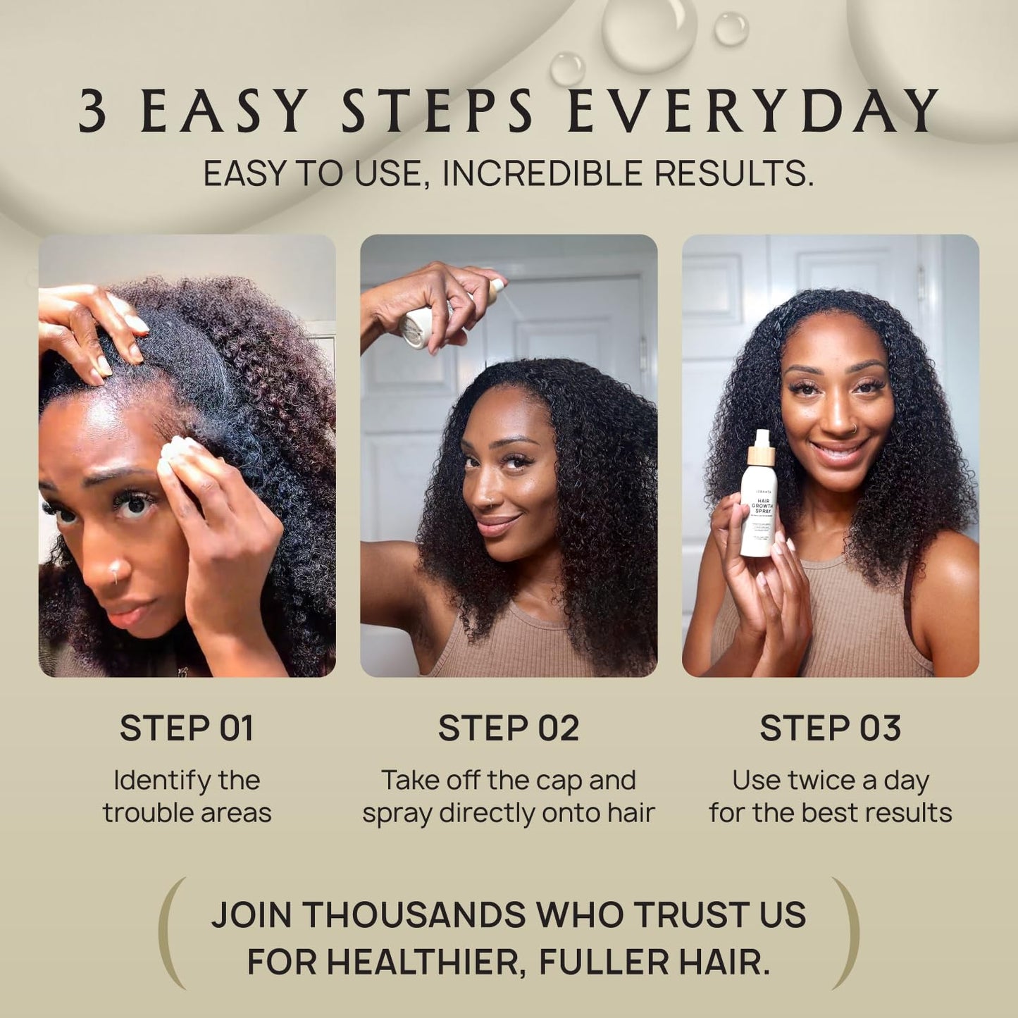 Hair Growth Oil Spray - 100% Pure Ingredients For Non Greasy, Thicker & Stronger Hair - Organic Batana, Castor, Biotin, Saw Palmetto, and Rosemary Oil for Men & Women Scalp - 4.1 Fl Oz