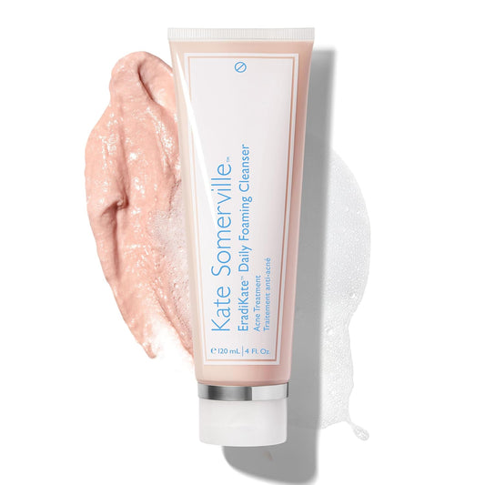 Kate Somerville EradiKate 3% Sulfur Daily Foaming Cleanser Acne Treatment – Clinically Formulated Medicated Face Wash Balances Skin & Cleans Pores, 4 Fl Oz
