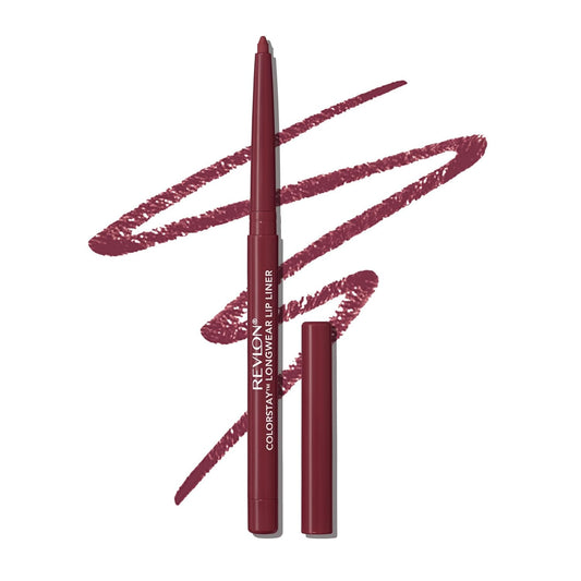 Revlon Colorstay Lip Liner Makeup with Built-in-Sharpener, Longwear Rich Colors, Smooth Application, 665 Plum, 0.01 oz