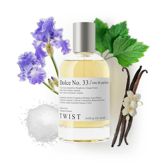 Twist Dolce No. 33 - Eau De Parfum Inspired by La V. E. Belle, Long-Lasting Perfume For Women, Gourmand & Floral, Vegan, Clean Ingredients, Fragrance - Spray 100 ml | 3.4 fl. oz.