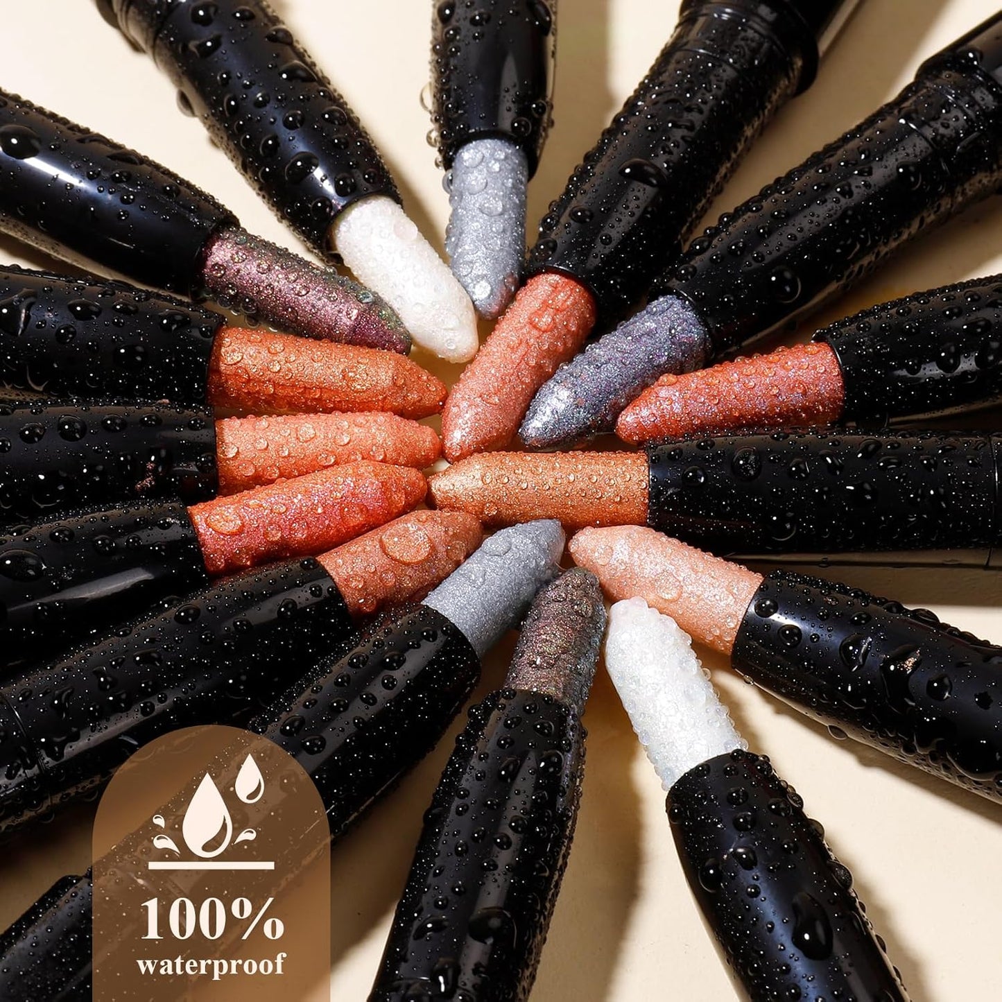 Cream Waterproof Hypoallergenic Eyeshadow Stick, long wear Metallic Glitter Matte Eye Shadow Pencil With Makeup Brush, Eye Brightener, 66 Mint Matte