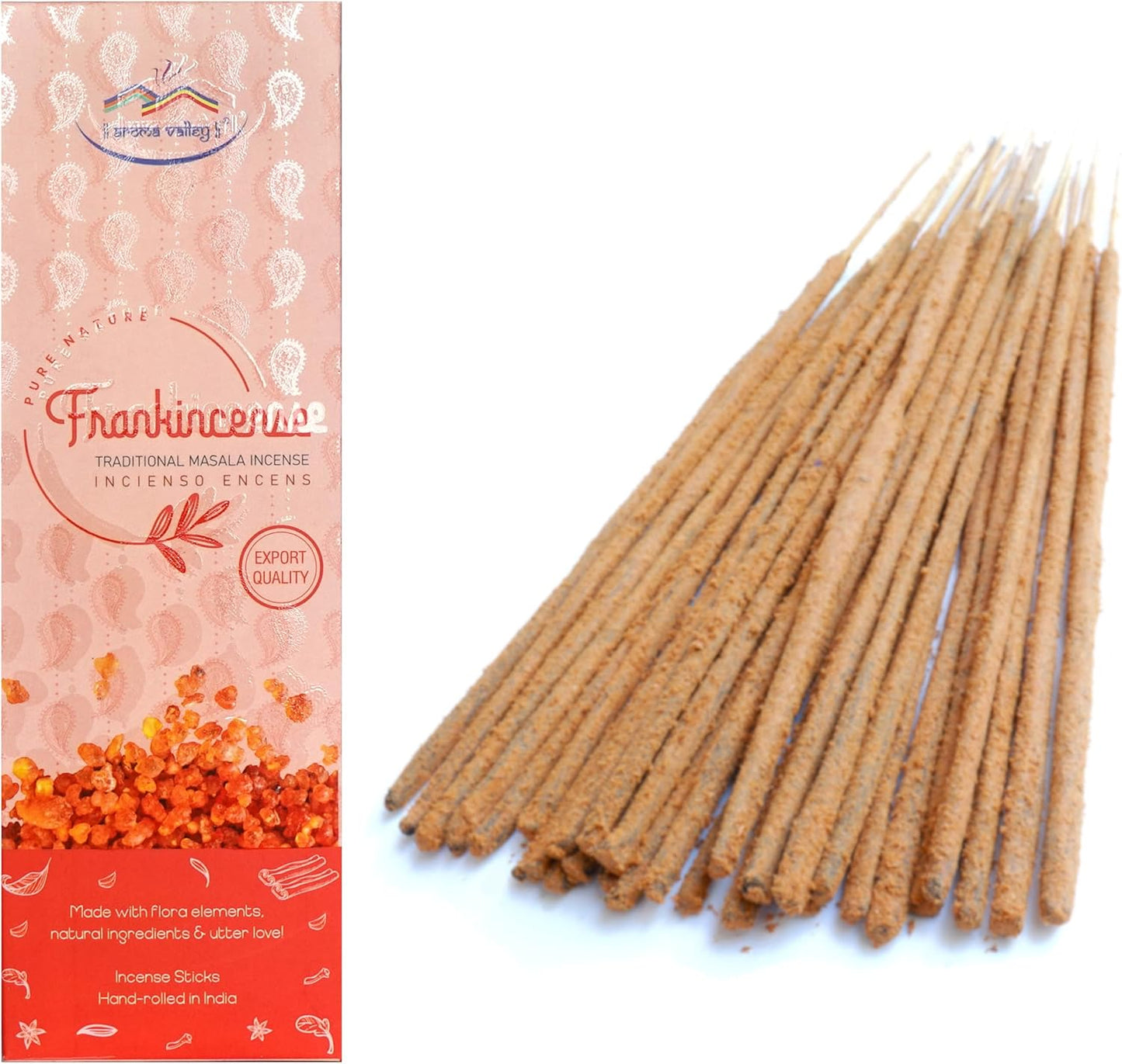 Frankincense Incense Sticks - Traditional Handcrafted Masala Incense - 40 to 50 Sticks Approx.