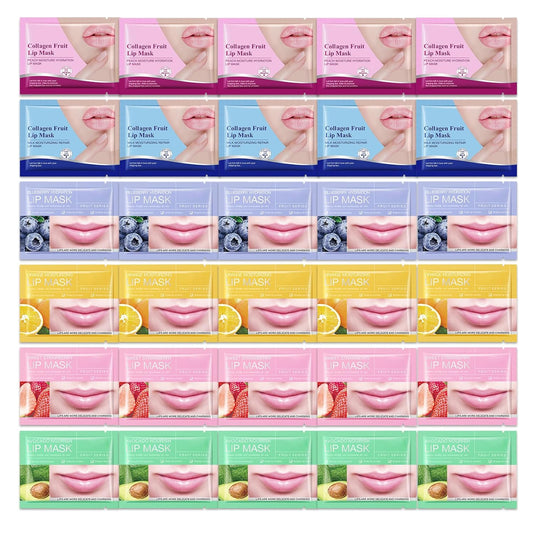30 Packs Moisturizing Lip Masks,Overnight Lip Patches,Hydrating Lip Mask Set for Lip Care,Plumping Lip Sheet Mask,Lightweight Lip Sleeping Masks for All Skin Types