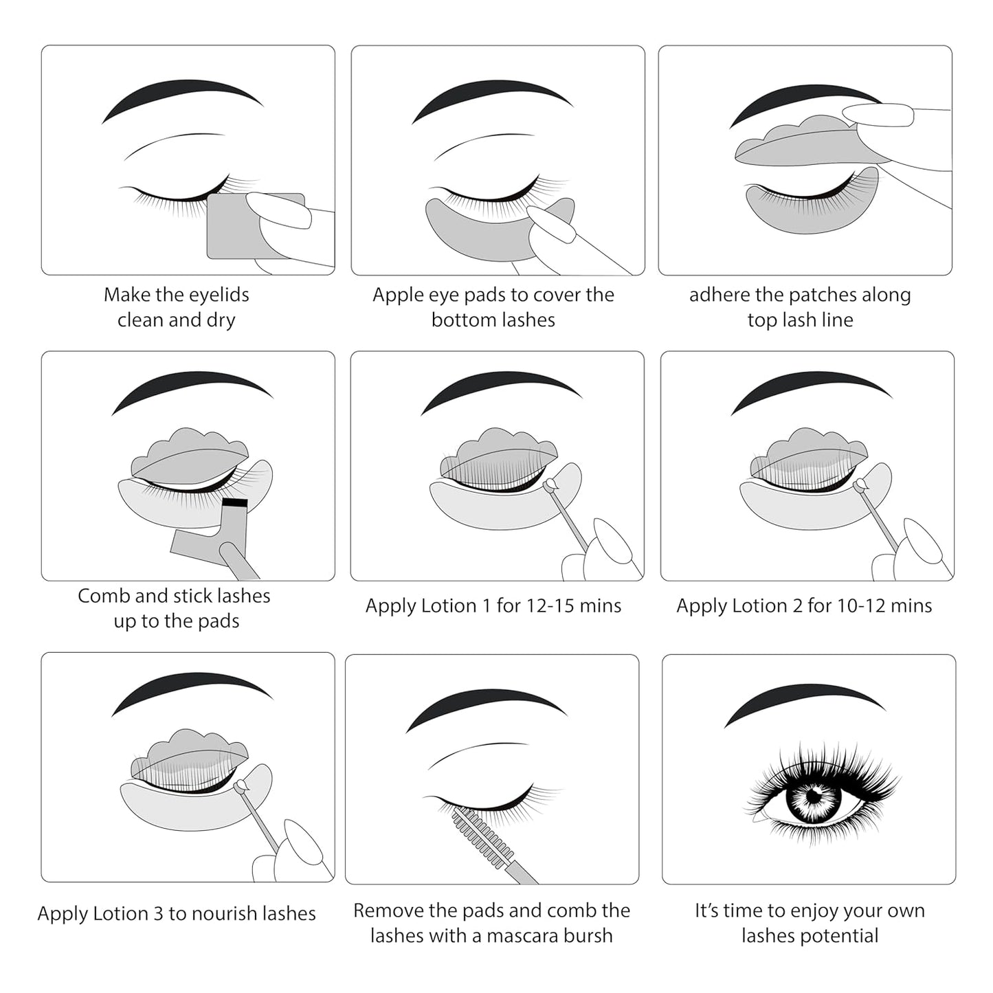 Luxe Cosmetics - Lash Lift Kit - Complete Set for Eyelash Lifting - New Pro Version - Easy to Apply and Long Lasting Finish - Professional Results up to 8 Weeks from Home- Includes 3 Applications