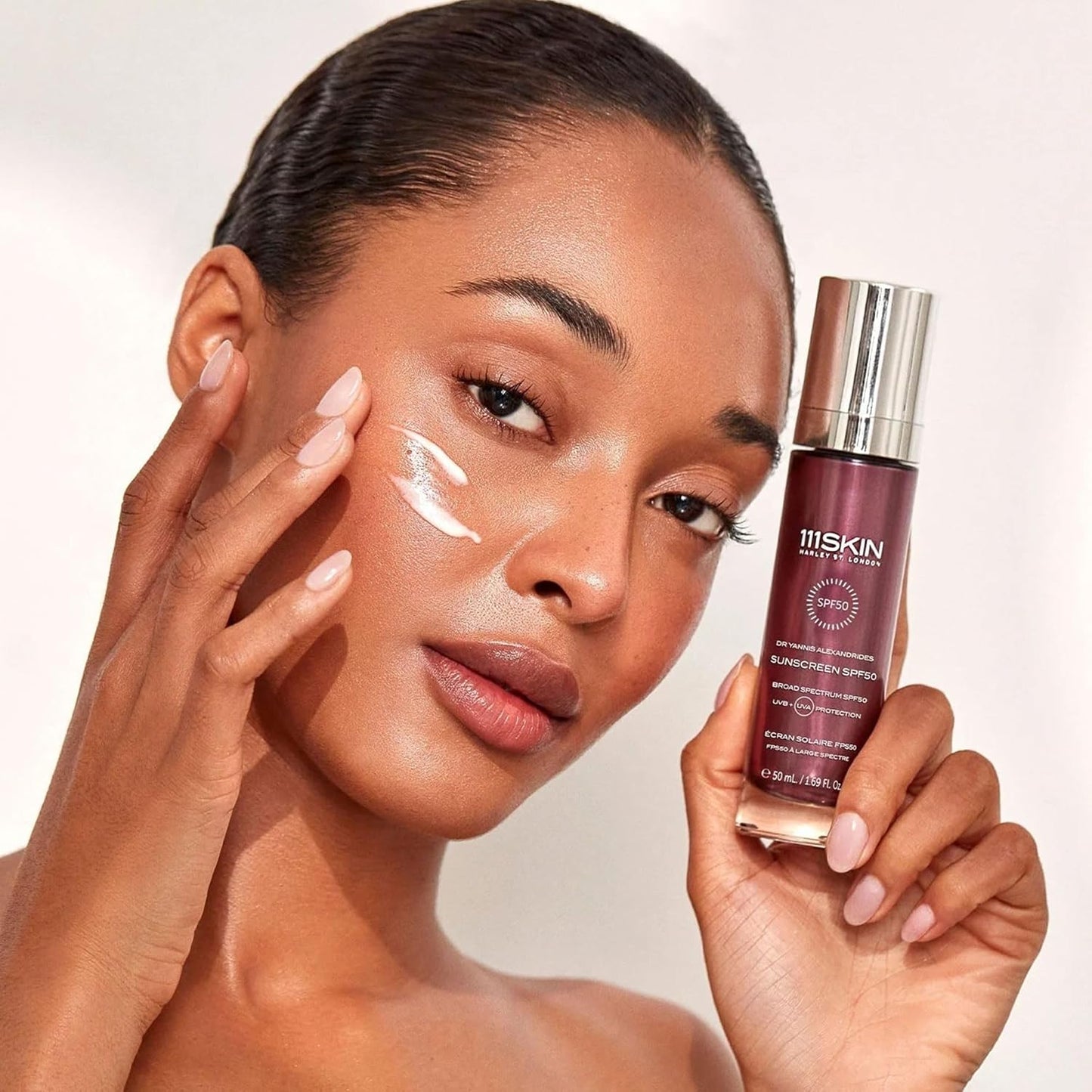 111SKIN Sunscreen SPF 50, Mineral Face and Non Greasy Sunscreen for Daily Use, Broad-Spectrum UVA/UVB and Blue Light Protection, Niacinamide and Polyglutamic Acid, 50 ml