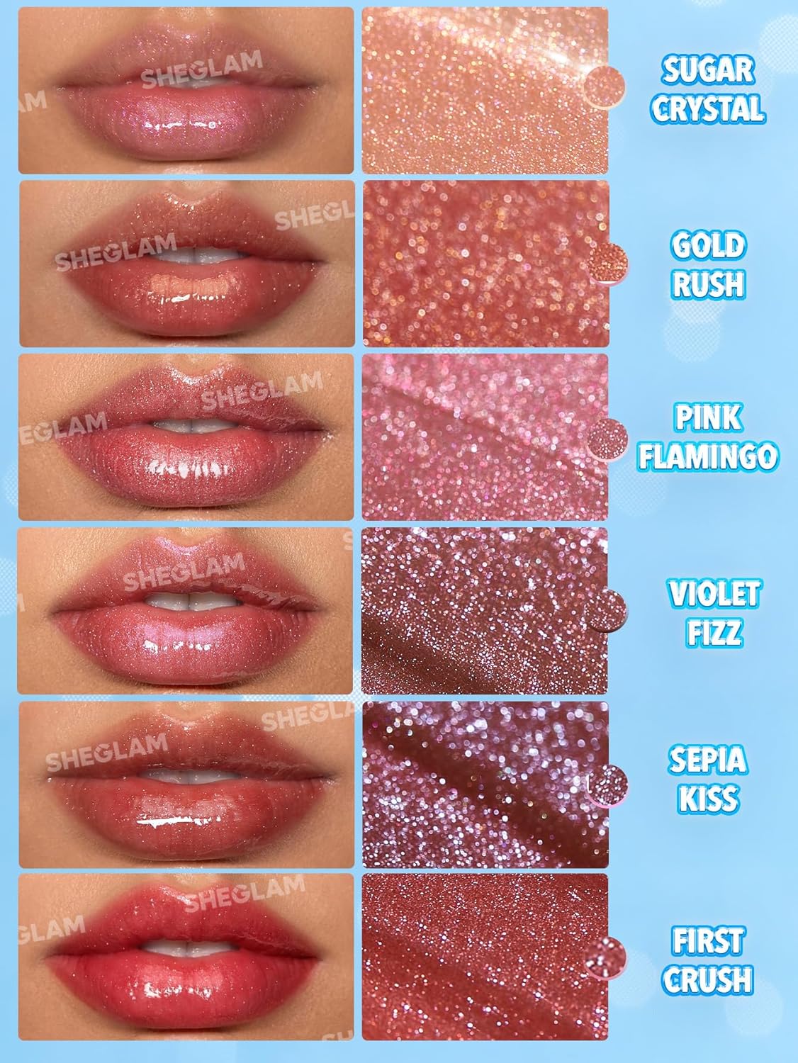 SHEGLAM Pout-Perfect Moisturizing Solid Lip Gloss Shimmer Lip Plumper - Sepia Kiss