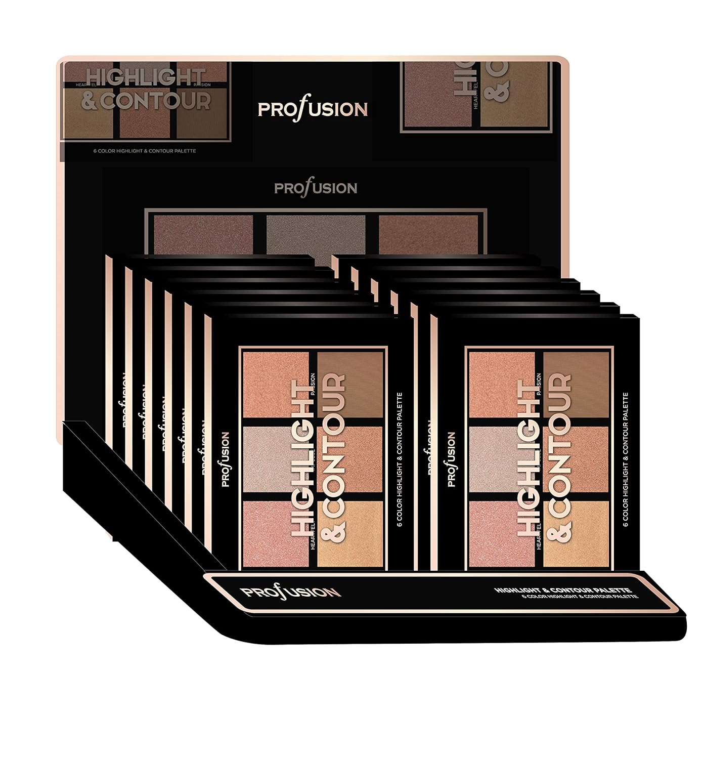 Profusion Cosmetics - Studio Icon Collection Highlight & Contour 6 Colour Palette