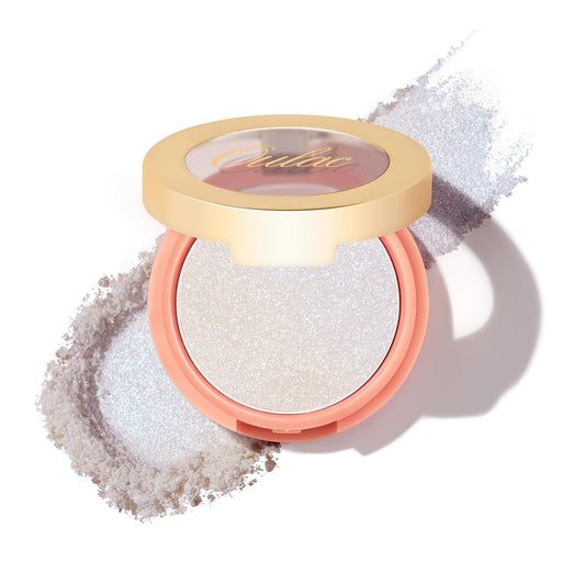 Oulac Holo Highlighter Blush Eyeshadow 2in 1| Intense Subtle Shimmery Blush Creamy Texture| Highlighting Eye Topper| Holographic Color Inner Corner Eye| 4.8g F14 Blue Moon
