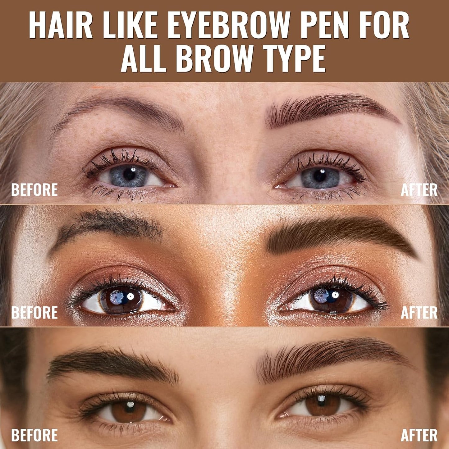 iMethod Eyebrow Pen - Eyebrow Pencil,2-in-1 Eyeliner Dual-Ended Microblading Eyebrow Pencil Long Lasting Waterproof Hair-Like Brow Pencil,with Eyebrow Brush,Eyebrow Pencils for Women,Grey