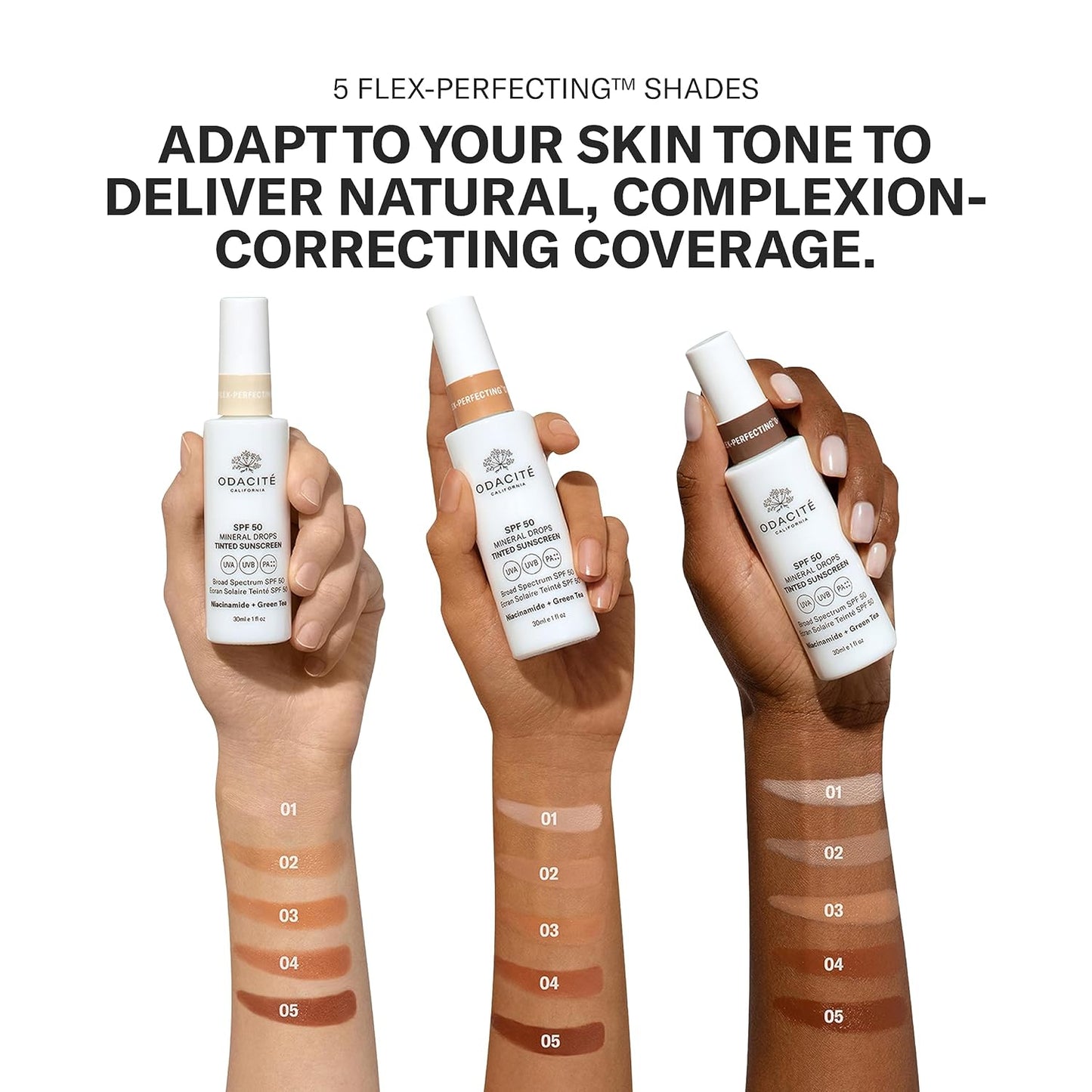 SPF 50 Flex-Perfecting™ Mineral Drops Tinted Sunscreen THREE