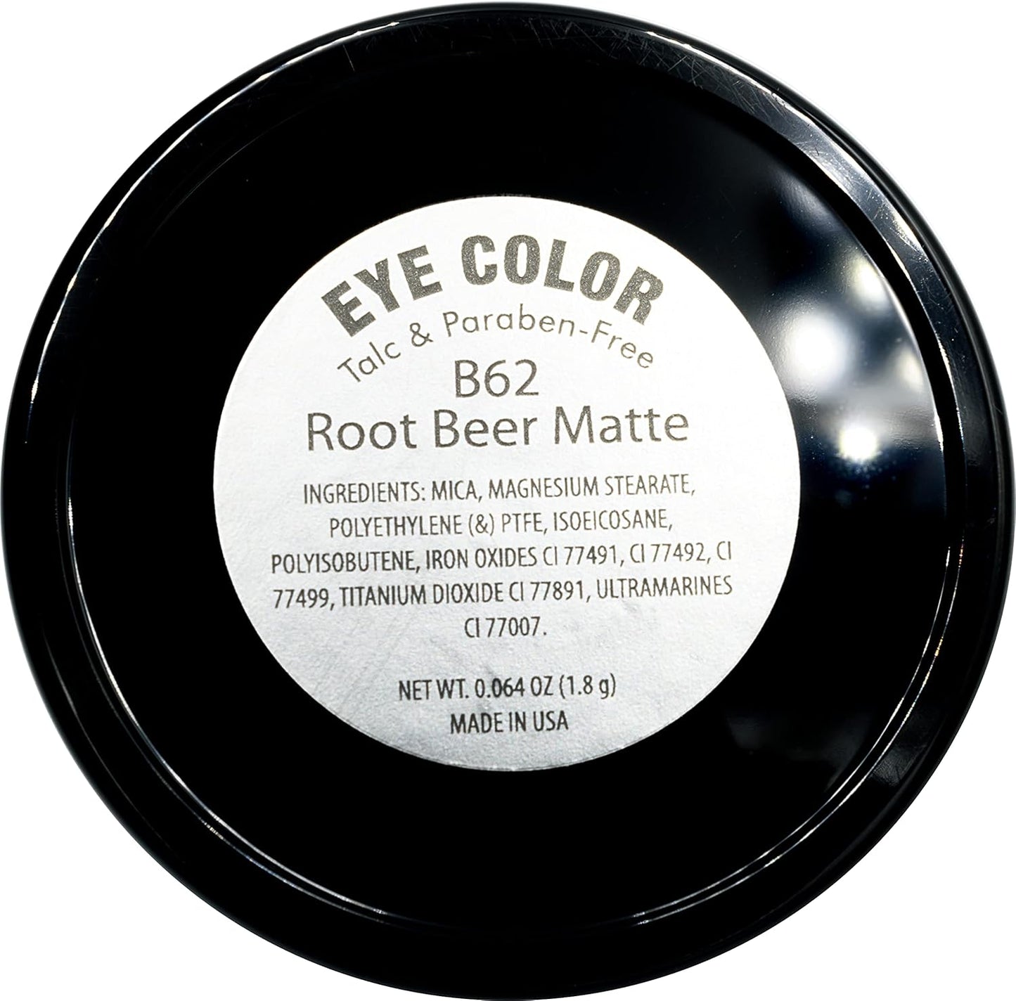 Root Beer Matte Deep Bronze Red Brown Pressed Powder Single Vegan Eyeshadow; Talc, Paraben & Cruelty Free