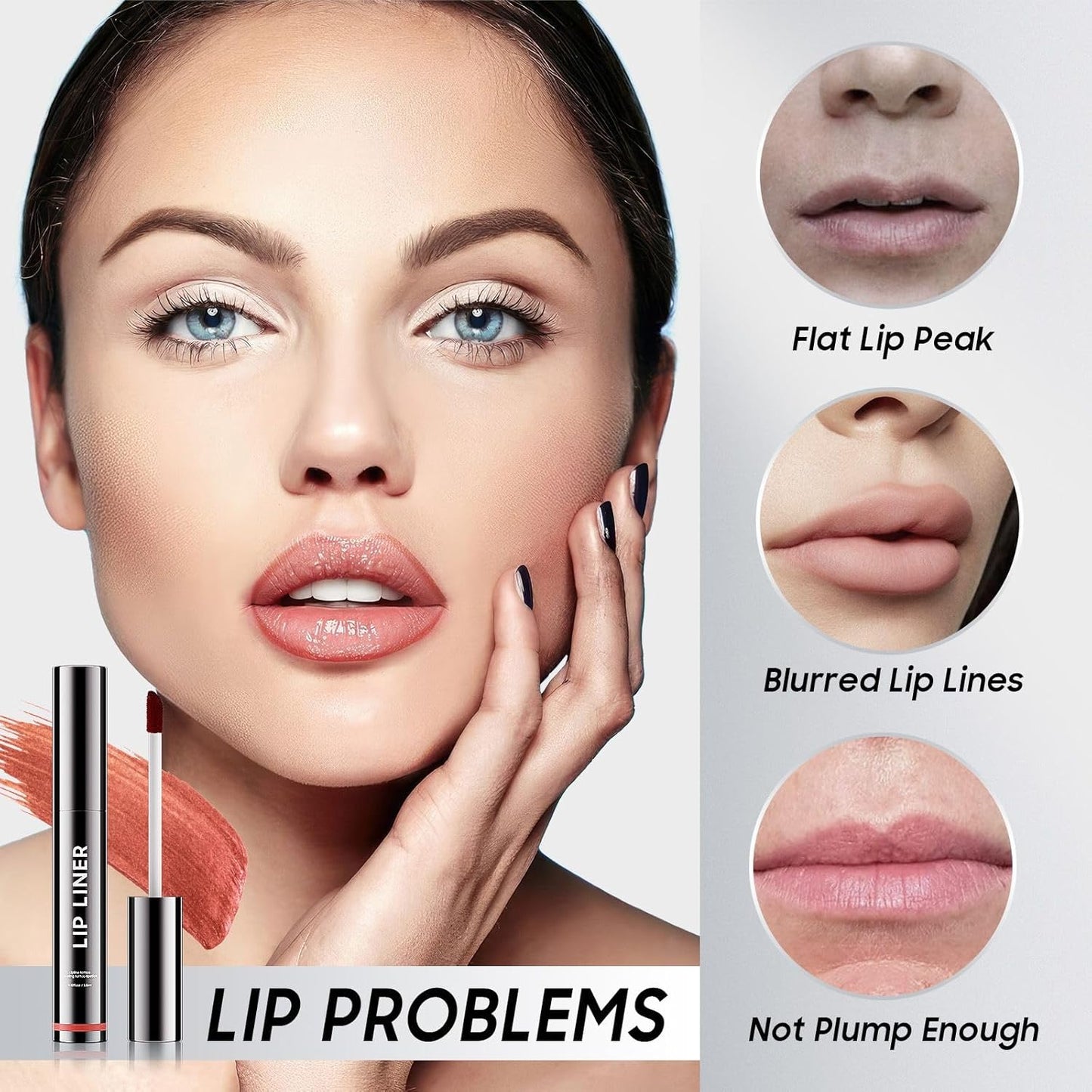Lip Liner Stain Peel off - Waterproof & Long Lasting Peel Lip Stain Non-Stick Cup, Enhancing Complexion & Nourishing for All Skin Types, Create A Natural Lip Color (Cocoa, 1 Count)