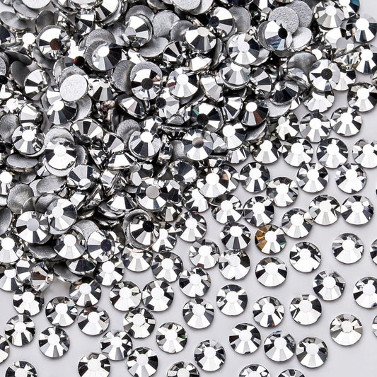 1440Pcs Silver Crystal Rhinestones,Glass Flatback Rhinestones Gemstones for Nail Face Makeup Art Crafts Clothes Decoration -(SS16,4.0mm,Silver)