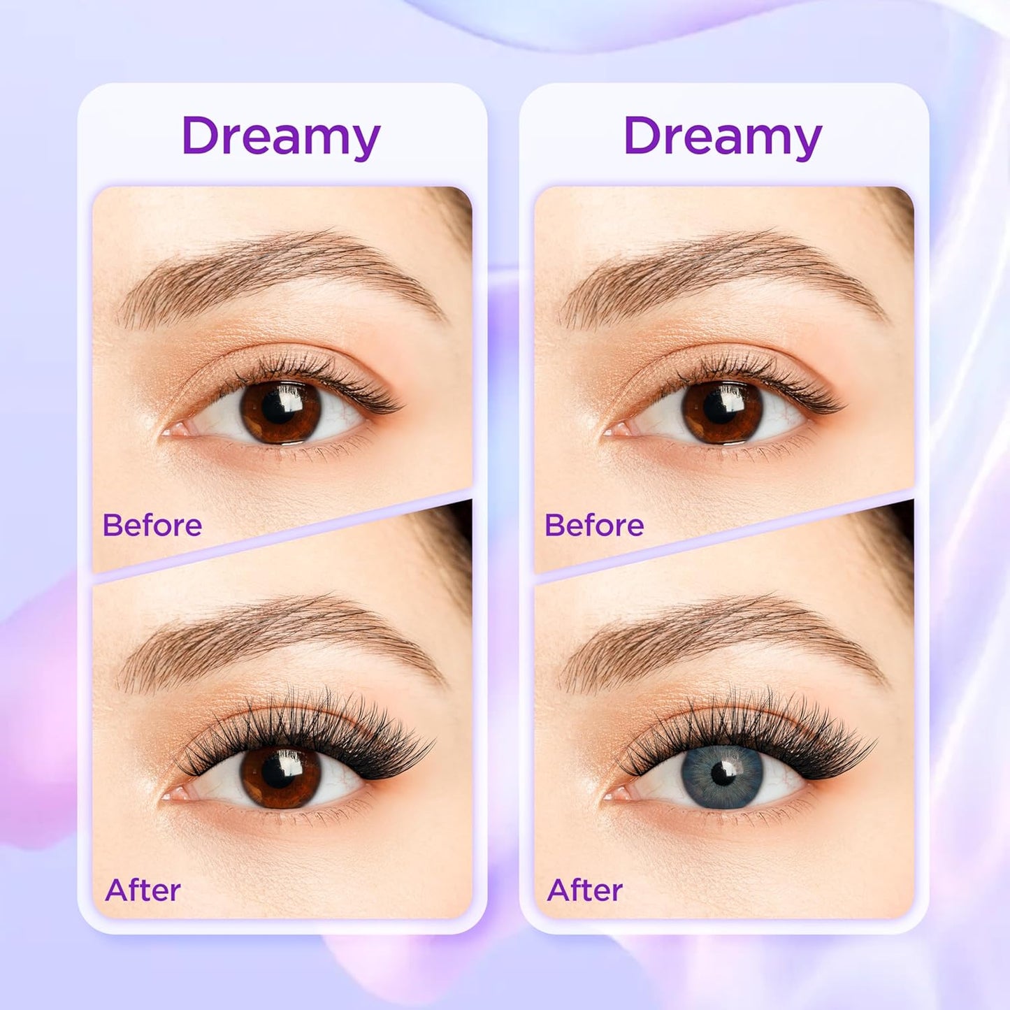 Lash Extension Kit DIY Lash Clusters Kit Eyelash Extensions Individual Lashes Extensions with (Bond,Seal,Tweezers,132Pcs,Dreamy,0.07D,10-16mm)