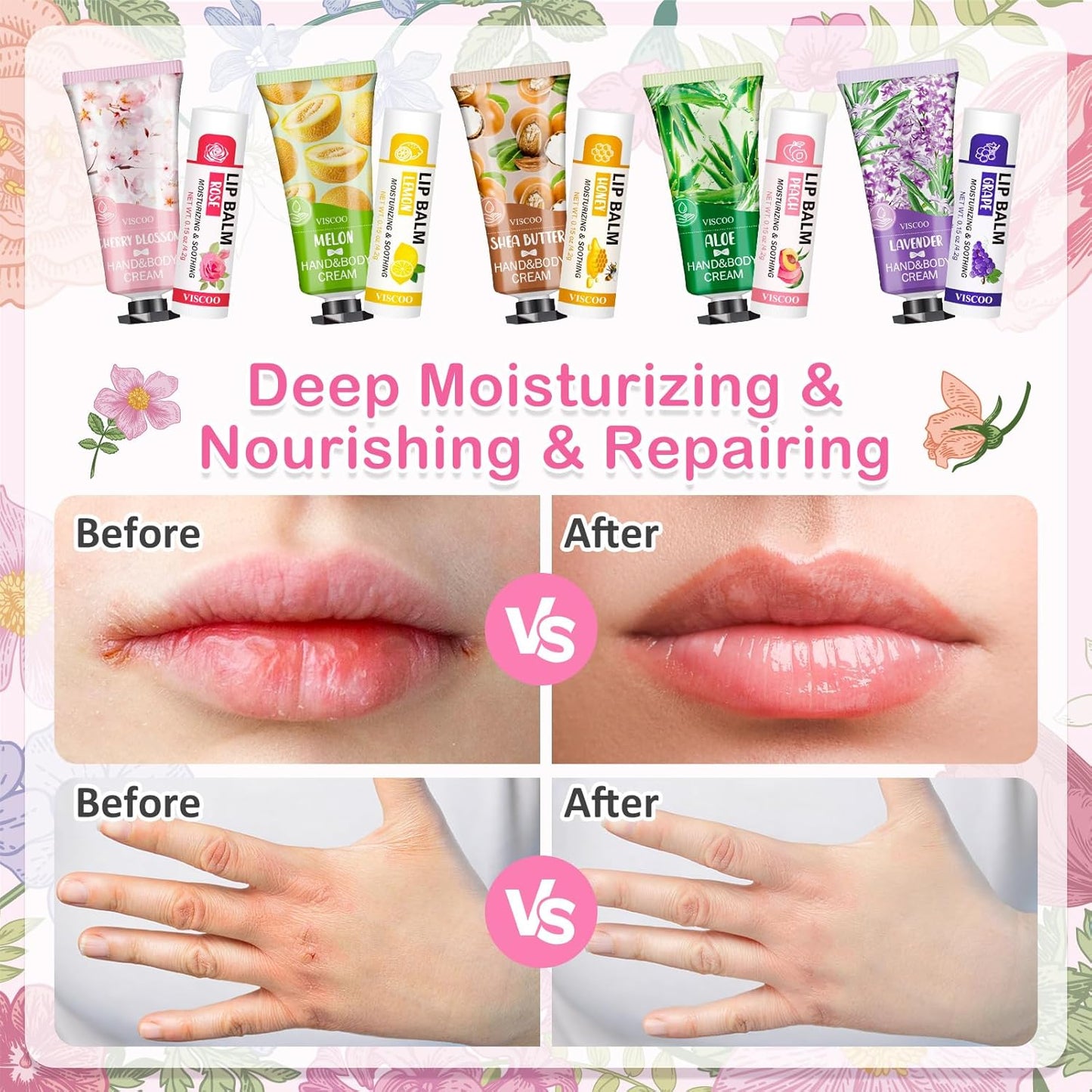 40 Sets Hand Cream Bulk and Lip Balm Bulk Gift Set, Bridal Shower Party Favors and Wedding Favors for Guests with Thank You Card Organza Bags, Baby Shower Favors, Thank You Gifts for Women