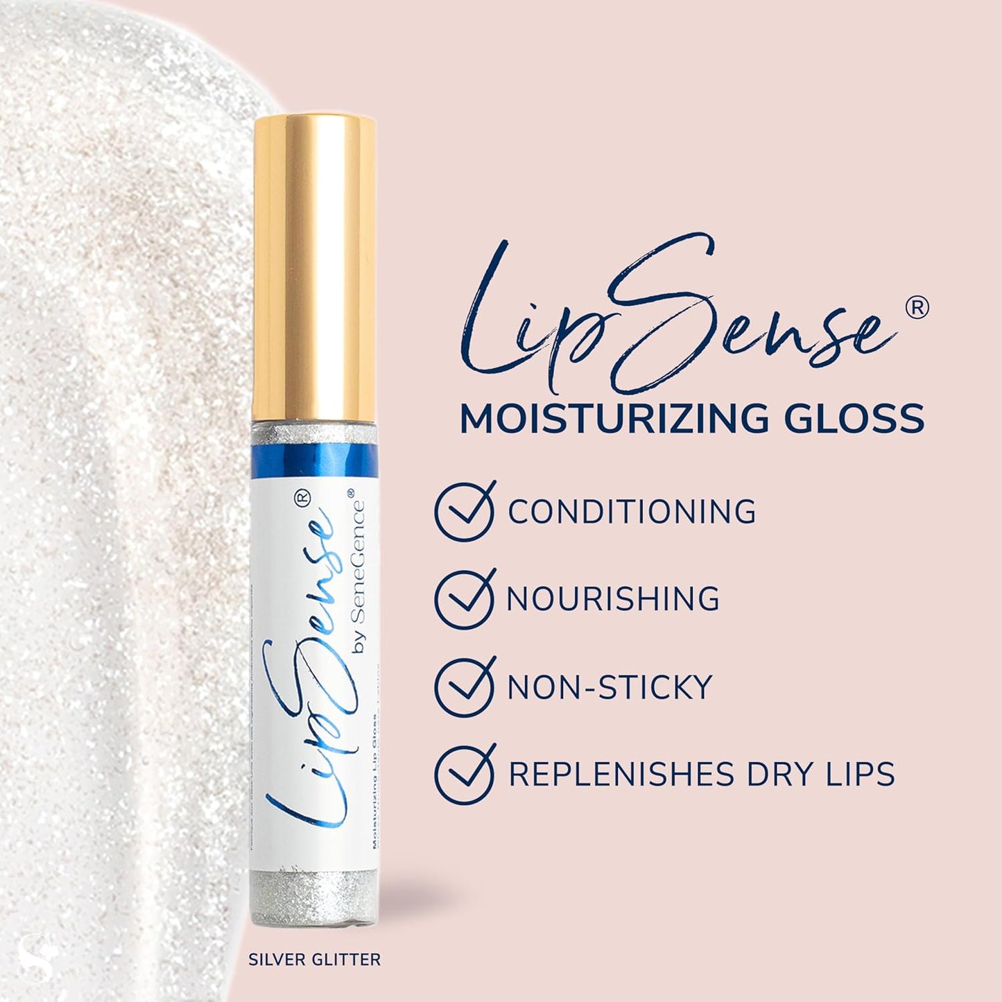 SeneGence LipSense Moisturizing Gloss – Hydrating, Long-Lasting Gloss with Shea Butter & Vitamin E, Vegan & Paraben-Free