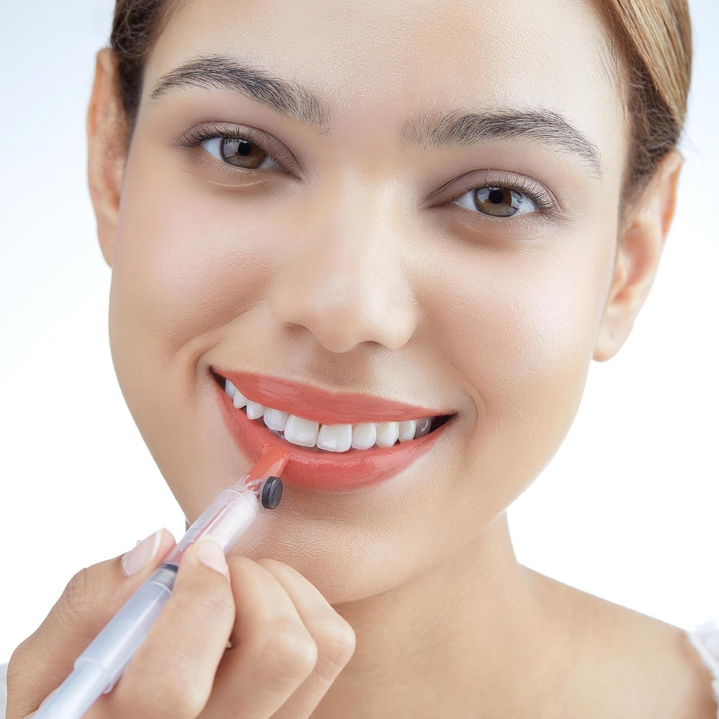 One-Touch Retractable Tinted Lip Balm, Moisturizing Lip Gloss with Menthol (Berry Coral) Korean Lip Care