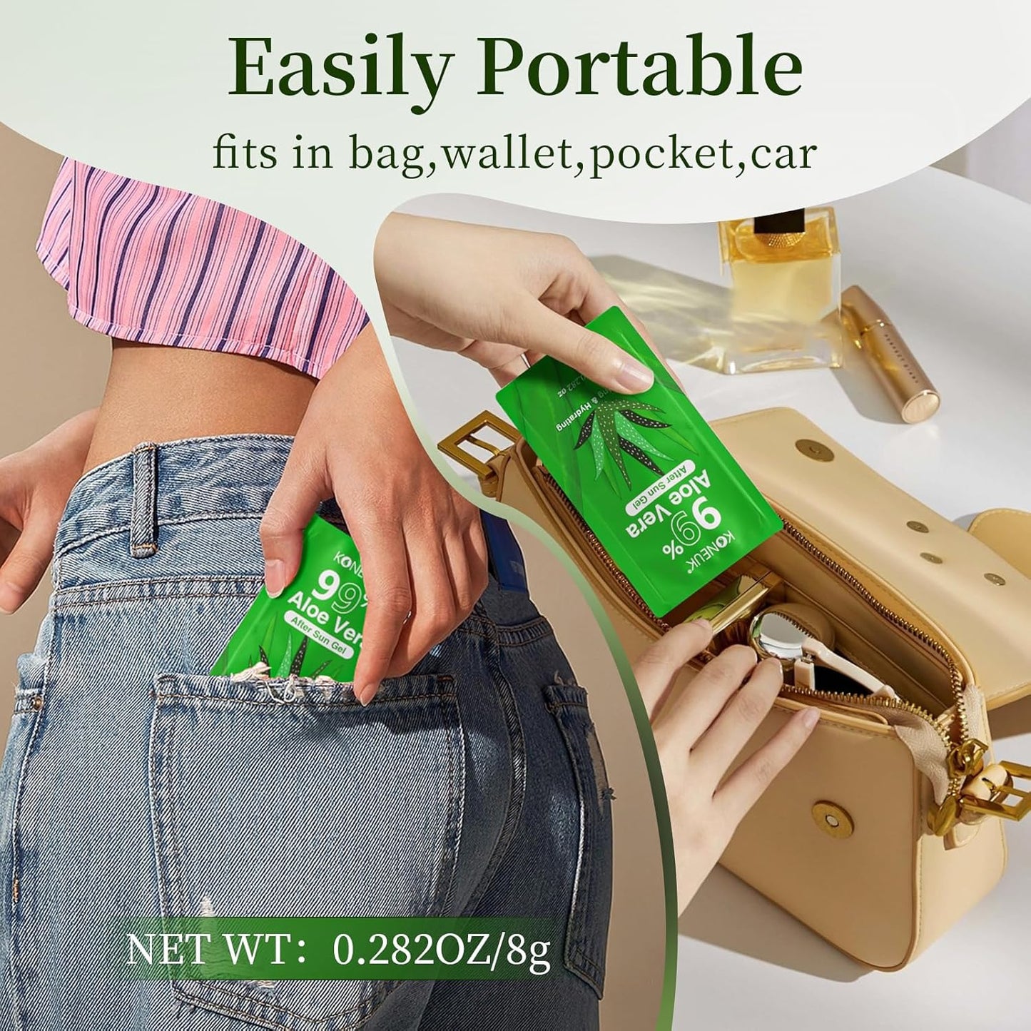 50 Pack Aloe Vera Gel for Face, Hair, Body, Skin, Sunburn Relief, 99% Pure Aloe Vera Gel for All Skin Types, Bulk Aloe Gel Travel Size for Soothing After Sun Skin Care Relief