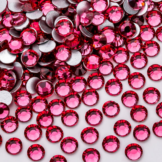 1440Pcs Rose Crystal Rhinestones,Glass Flatback Rhinestones Gemstones for Nail Face Makeup Art Crafts Clothes Decoration -(SS20,4.8mm,Rose)