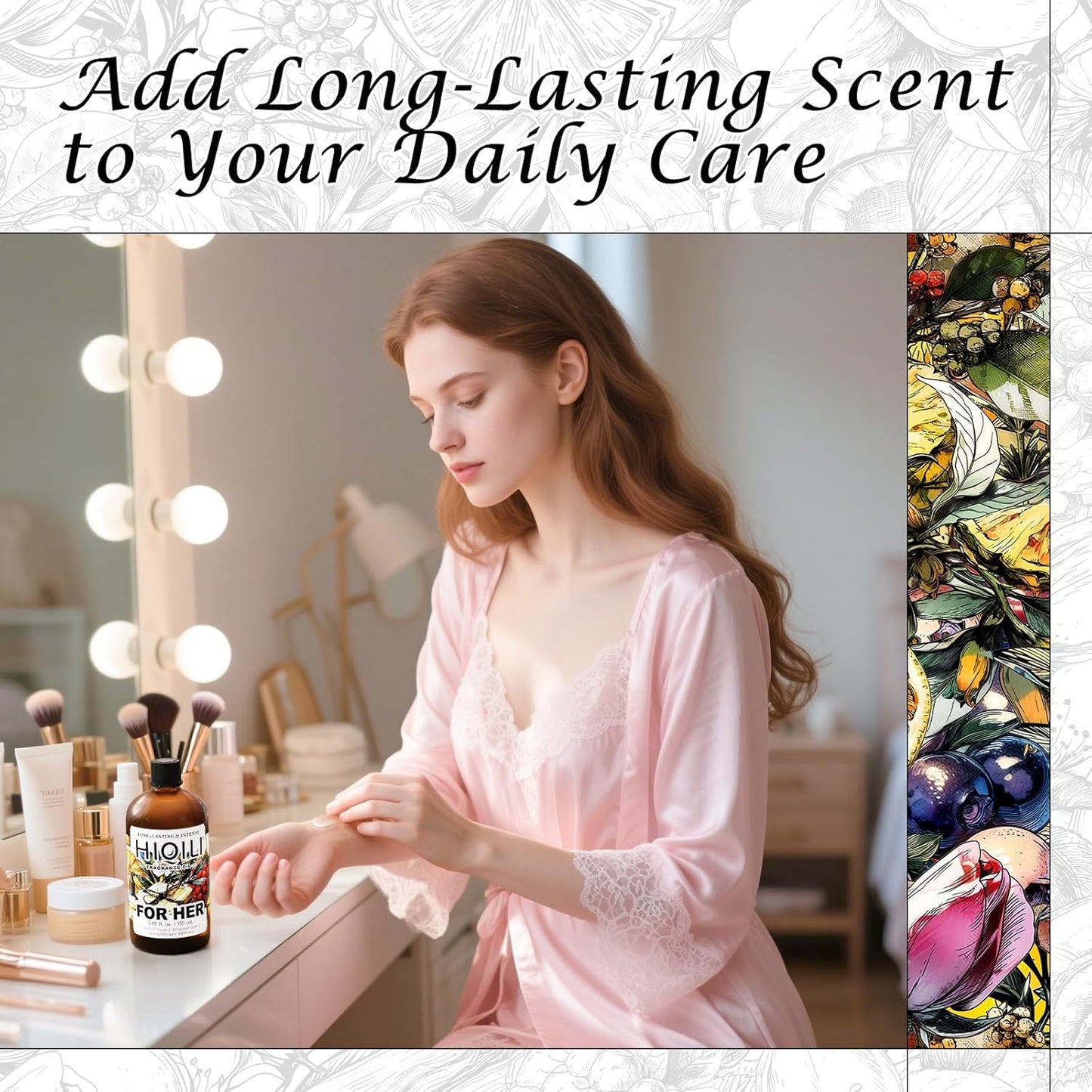 HIQILI for Her Fragrance Oil for Candle Making, Inspired by N.rciso-Rdrgz for-her, Bath Bombs, Soap Making Supplies, Add to Body Lotion, Women Scented Oil - 5.07 Fl Oz