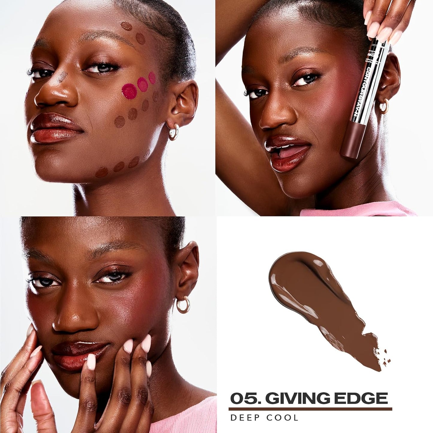 Sacheu Liquid Contour STAY-N Long Wear Cream Contour Makeup — Long Lasting, Blendable, & Lightweight Formula — Vegan & Cruelty-free, Giving Edge