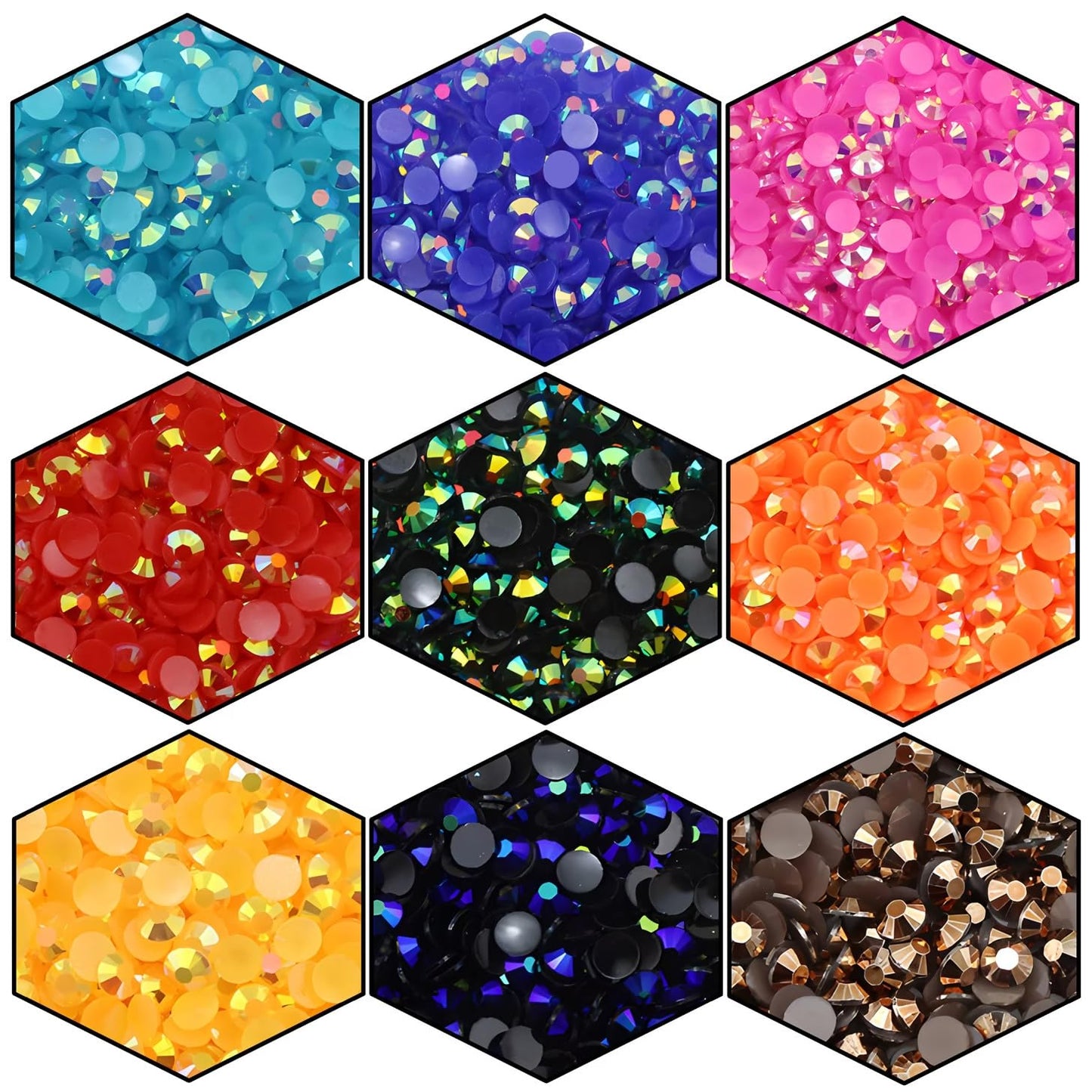 4500 Pcs SS12 3mm AB Flatback Rhinestones for Nails Art Crafts Glitter Round Shine Gems Crystals DIY Clothes Shoes （Champagne AB）