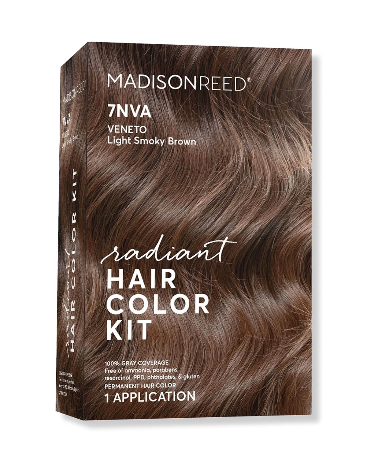 Madison Reed Radiant Hair Color Kit | 7NVA Light Smoky Brown (Veneto Brown) for 100% Gray Hair Coverage | Salon Quality Permanent Hair Dye | PPD-Free & Ammonia-Free | (Packaging May Vary) 1 Pack