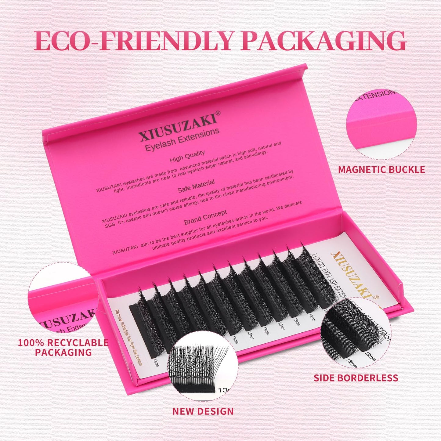 Lash Extensions Three Core Tips 3D Eyelash Extensions W Shape 0.07mm Thickness C Curl 15mm Premade Fans Easy Fan Volume Lashes Matte Black Crisscross(W-3D-Three Core-0.07-C,15mm)