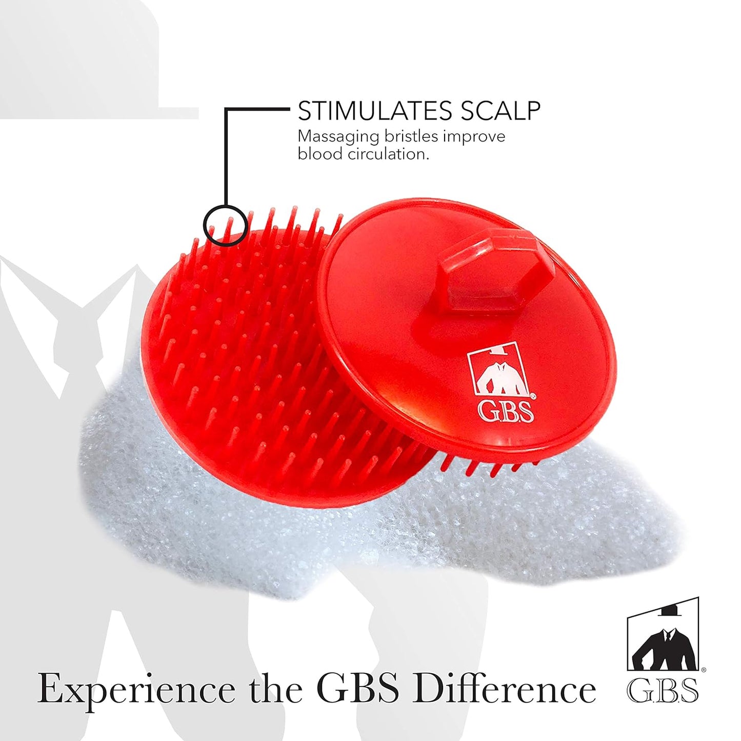 G.B.S Dandruff Cleaning Hair Scalp Brush, Red, Pack of 2