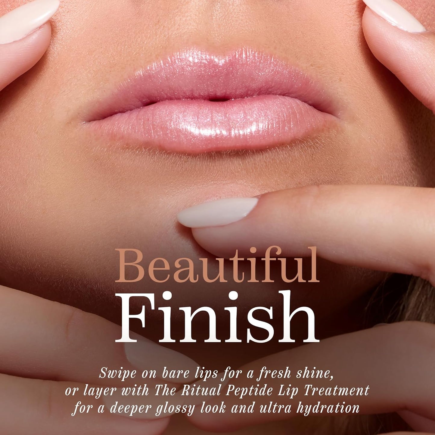 Côte Beauty's Euphoria Peptide Lip Shine, Ultra Hydrating & Long-Lasting Shimmery Sheer Nude Plumping Lip Gloss for Women with Hyaluronic Acid, Shea Butter & Jojoba Oil, Vegan & Cruelty-Free, 0.12FlOz