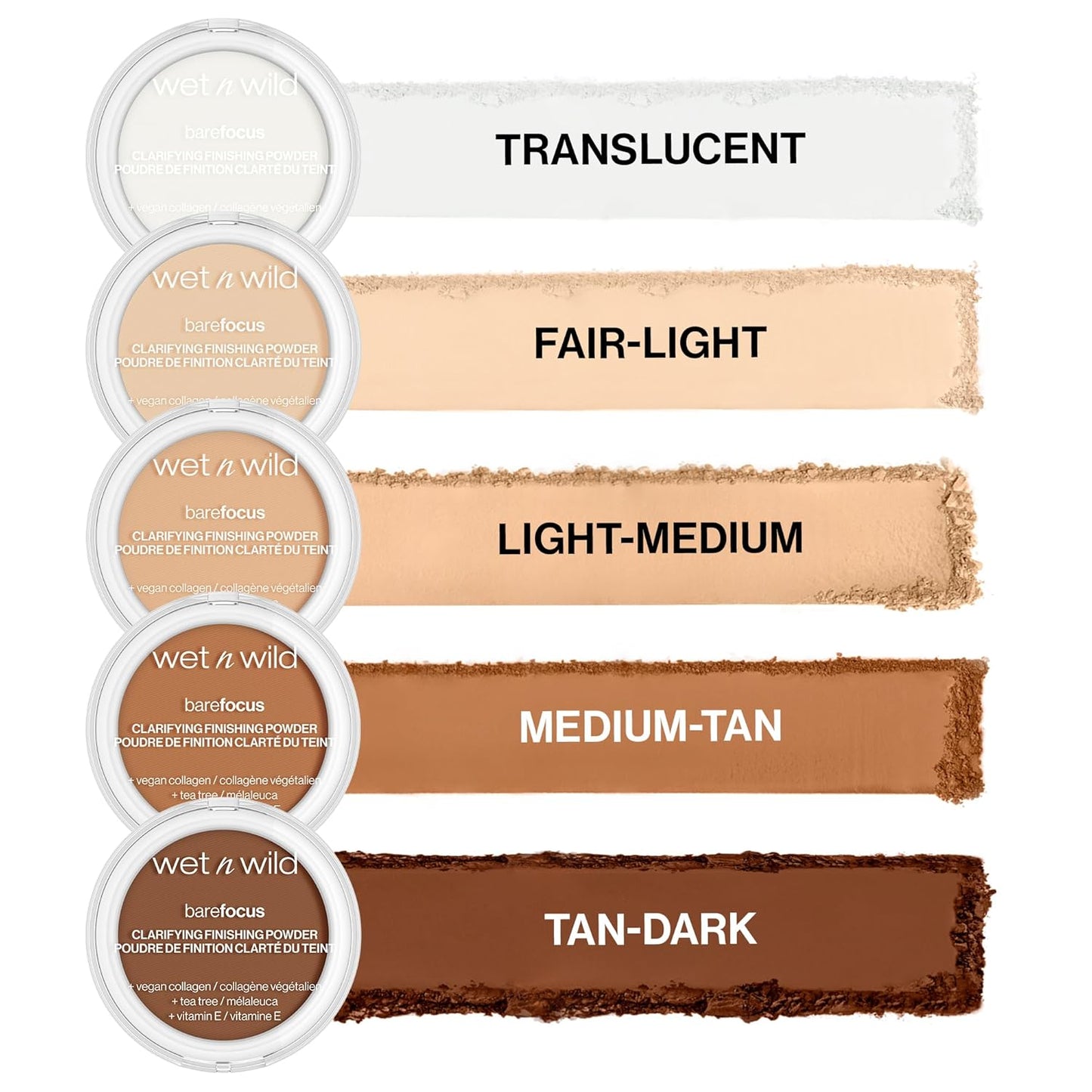 wet n wild Bare Focus Clarifying Finishing Powder | Matte | Pressed Setting Powder Medium-Tan (Pack of 2)