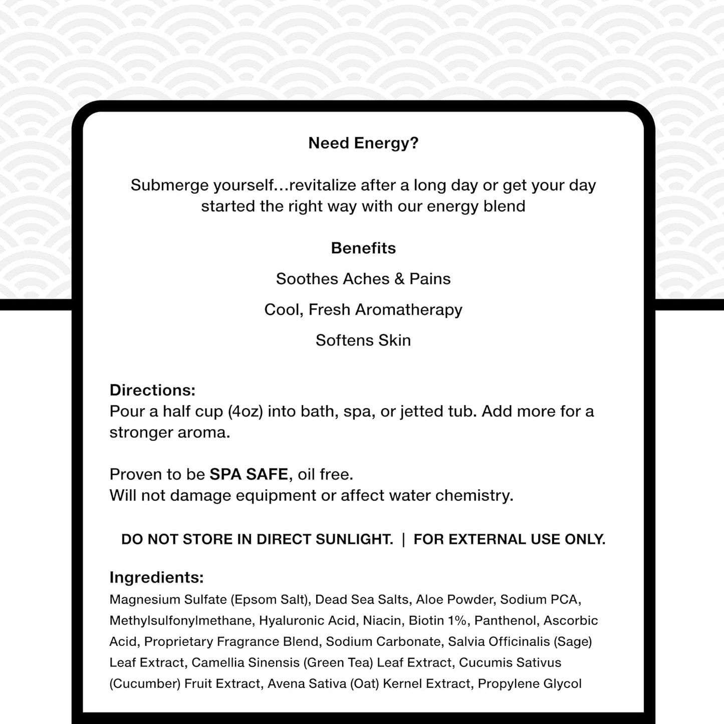 Relax Spa & Bath, Epsom & Dead Sea Salts, Aromatherapy Bath Salts for Hot Tub, Bath, or Spa, Infused with Magnesium, Energy Therapy