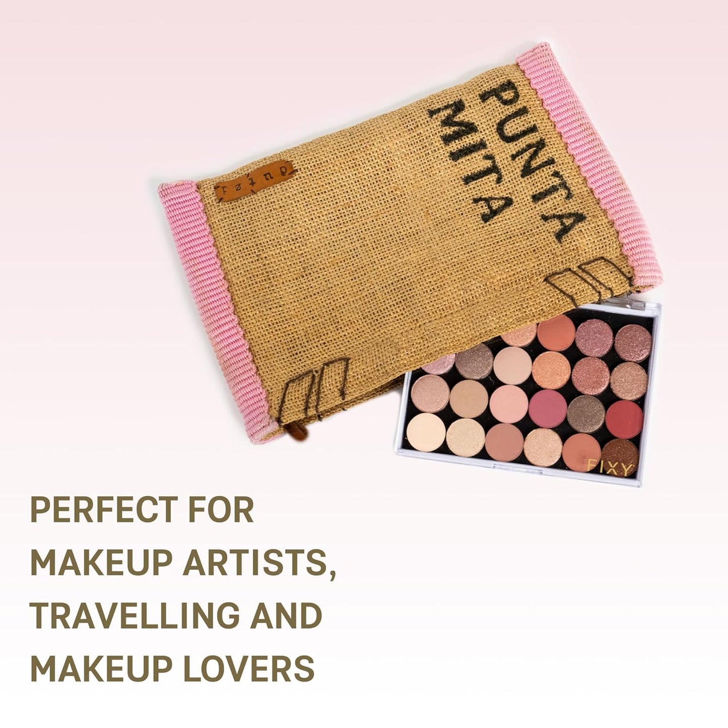 FIXY Empty Magnetic Makeup Palette with Clear Top, Small Palette- Organize, Depot & Declutter Makeup - Customize Your Palette - Travel and Eyeshadow Organizer - 5.7"x4.3"