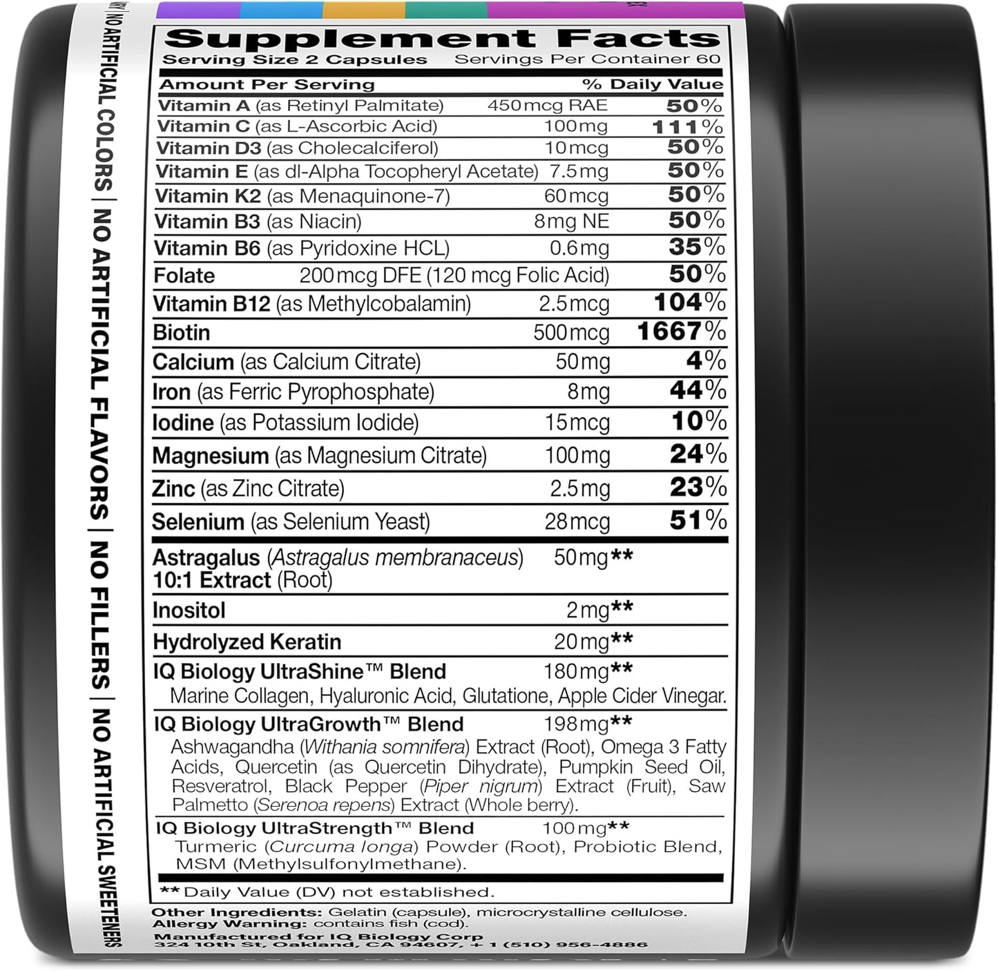 Biotin 10,000 mcg Supplement for Hair Growth with Collagen & Keratin for Hair Loss & Thinning Hair - Hair Skin and Nails Vitamins for Women & Men - Healthy Regrowth, Skin Glow & Nail Repair - 120 Caps