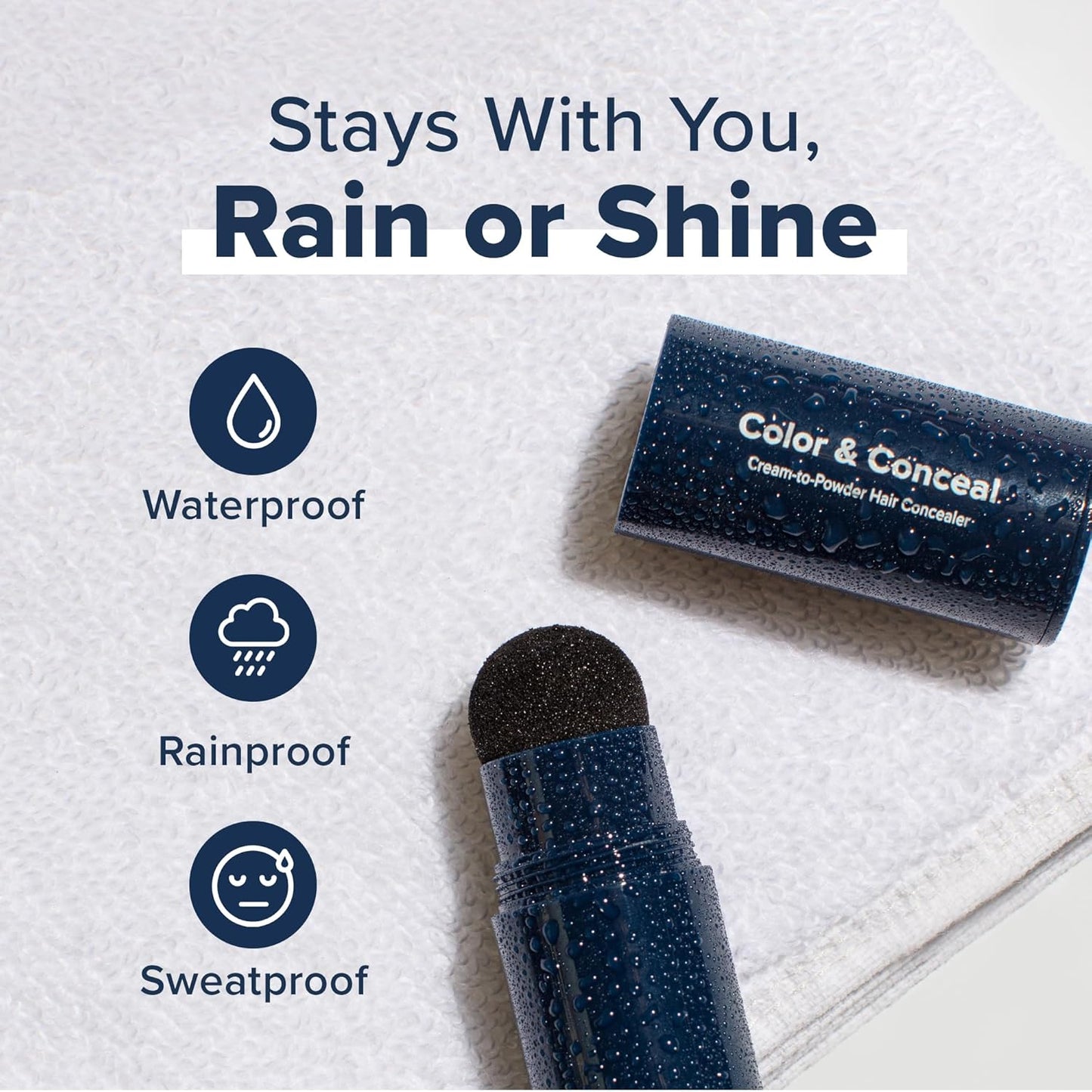 TRUHAIR Jumbo Color & Conceal Waterproof Root Touch Up Hair Color Concealer - Hair Cover up for Gray Coverage and Hairline Filling - 11 Hair Colors Available (Red)