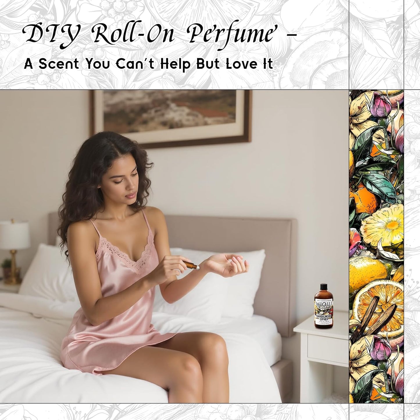 HIQILI Sandalwood Cipher Fragrance Oil for Diffuser, Inspired by Srge-L.tens StalMajus-cvle, Candle & Soap, Perfume & Body Oil Making- Have Gourmand Notes, Long-Lasting- 5.07 Fl Oz